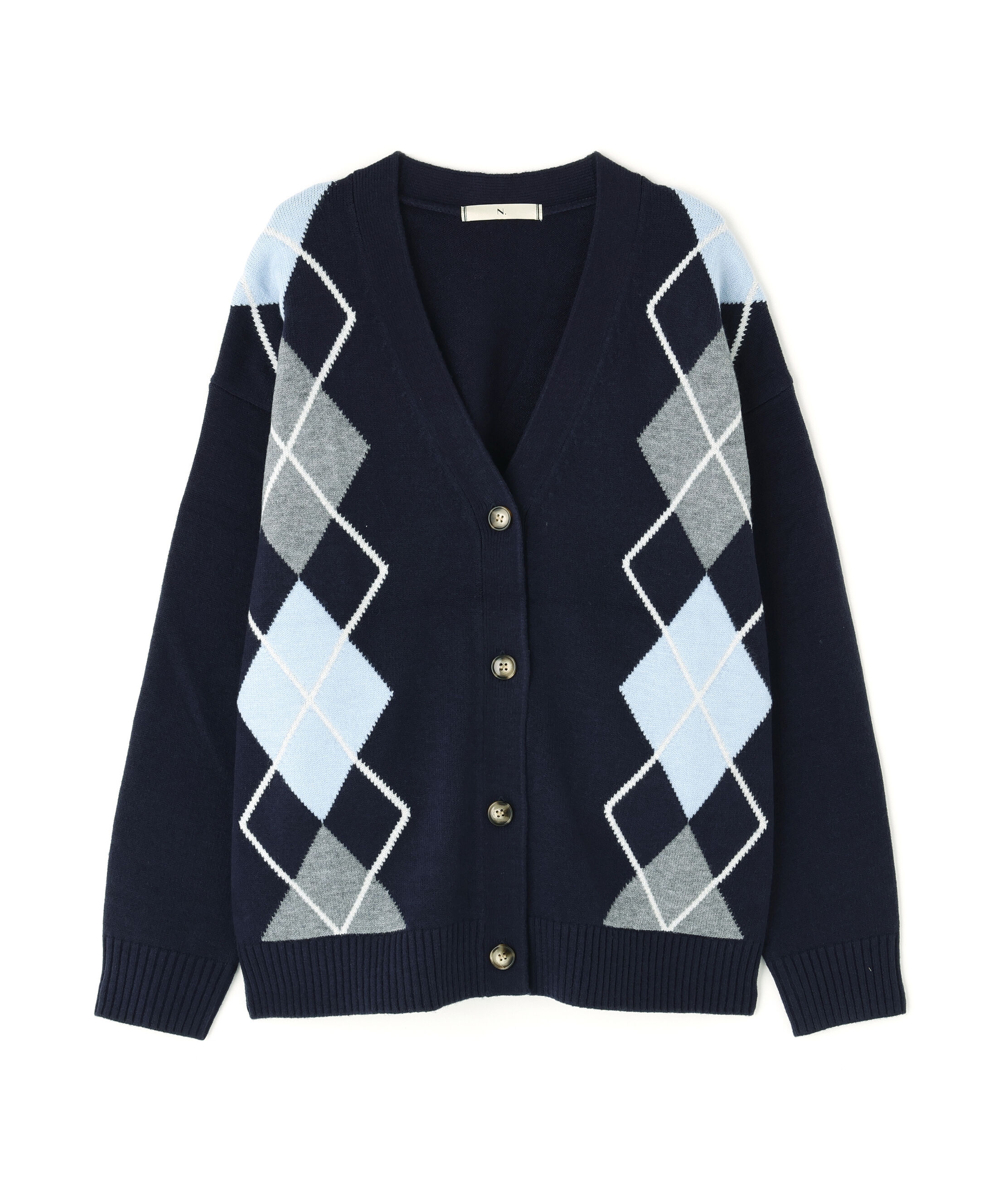  「アーガイルニットカーディガン」|ニット・セーター|