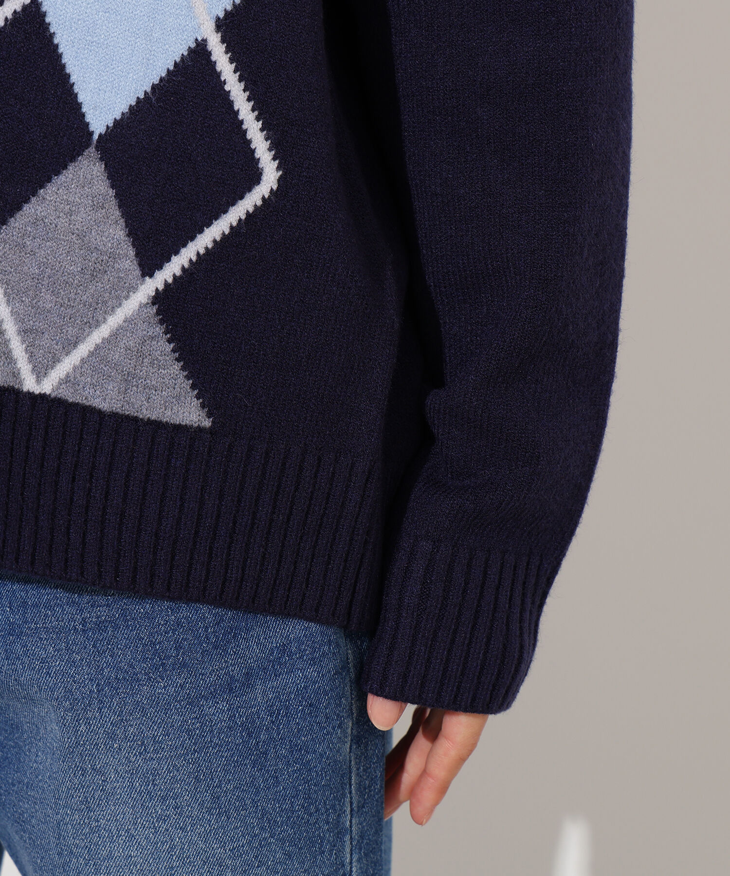  「アーガイルニットカーディガン」|ニット・セーター|