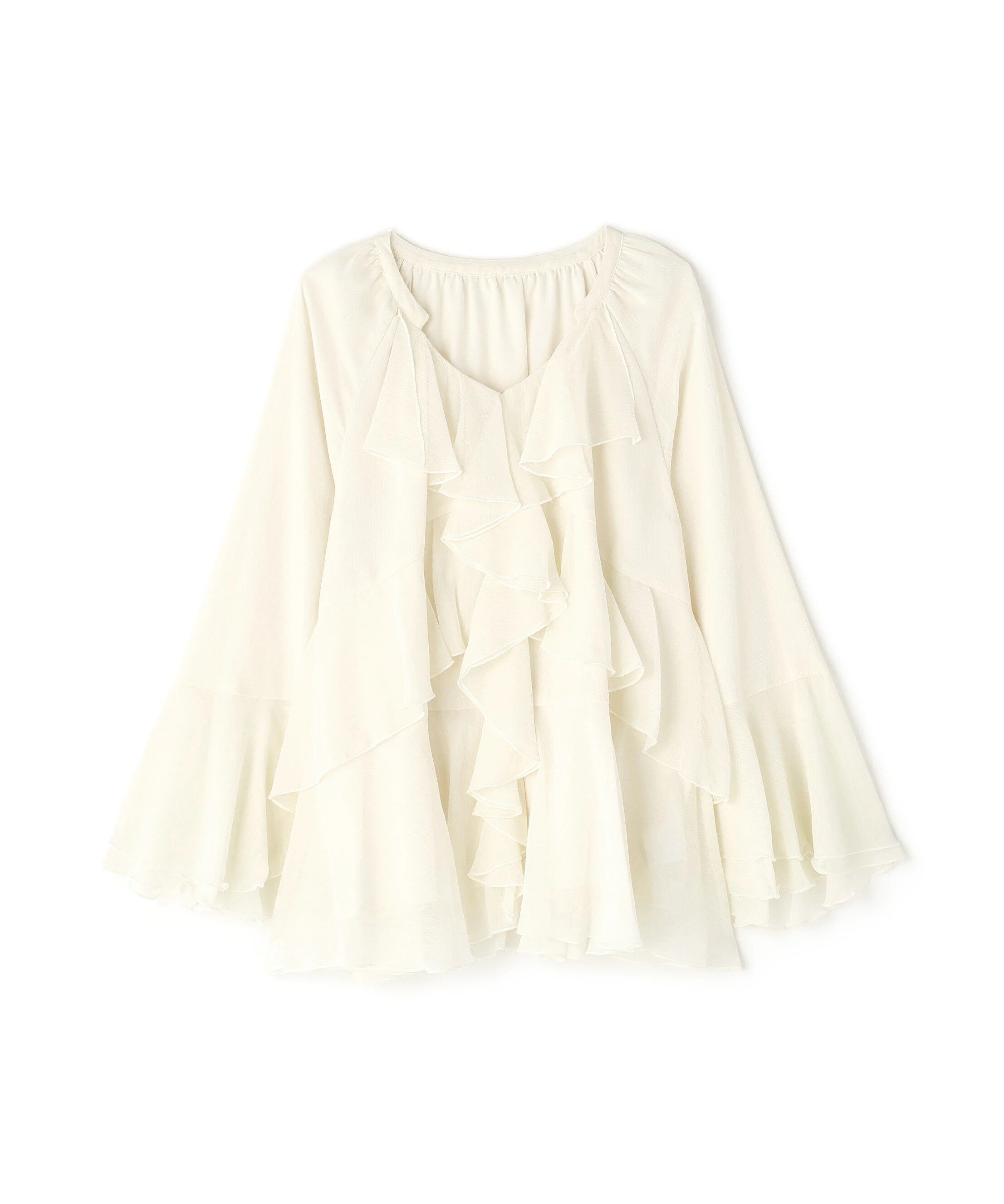  「ラッフルフリルチュニックブラウス」|シャツ・ブラウス|
