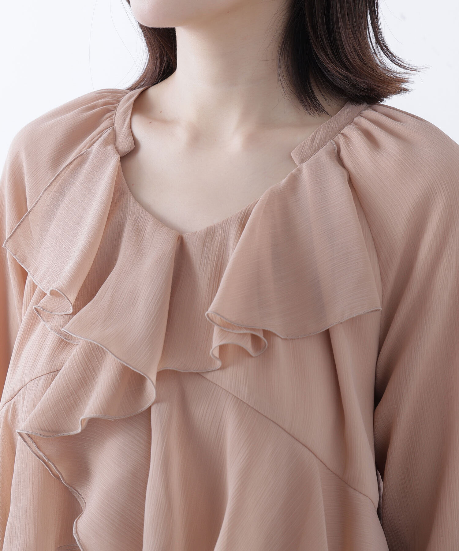  「ラッフルフリルチュニックブラウス」|シャツ・ブラウス|