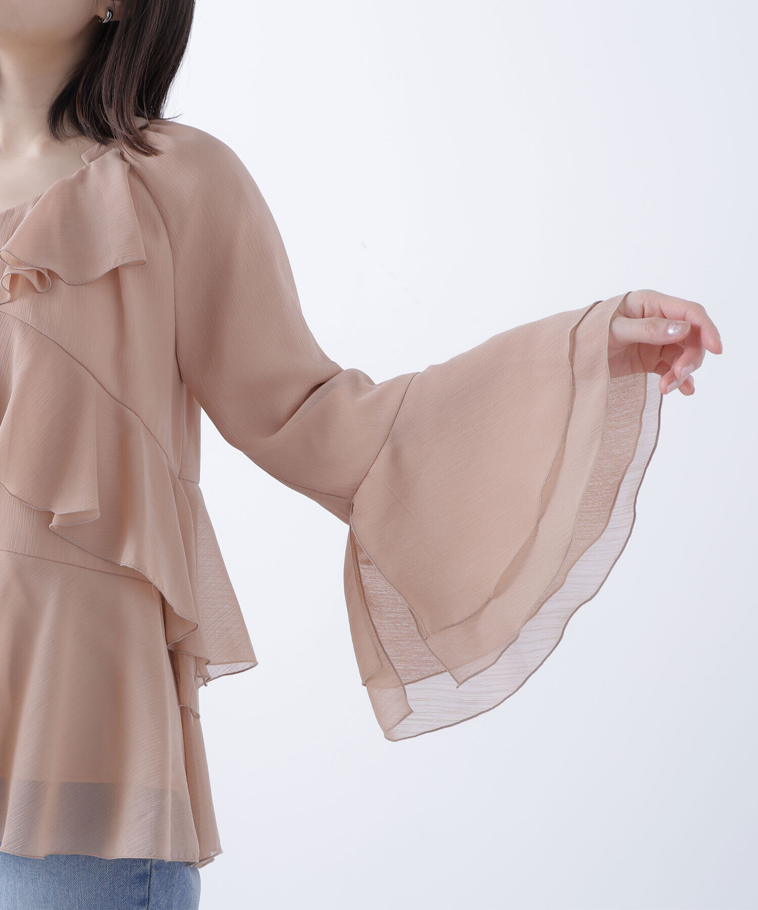  「ラッフルフリルチュニックブラウス」|シャツ・ブラウス|