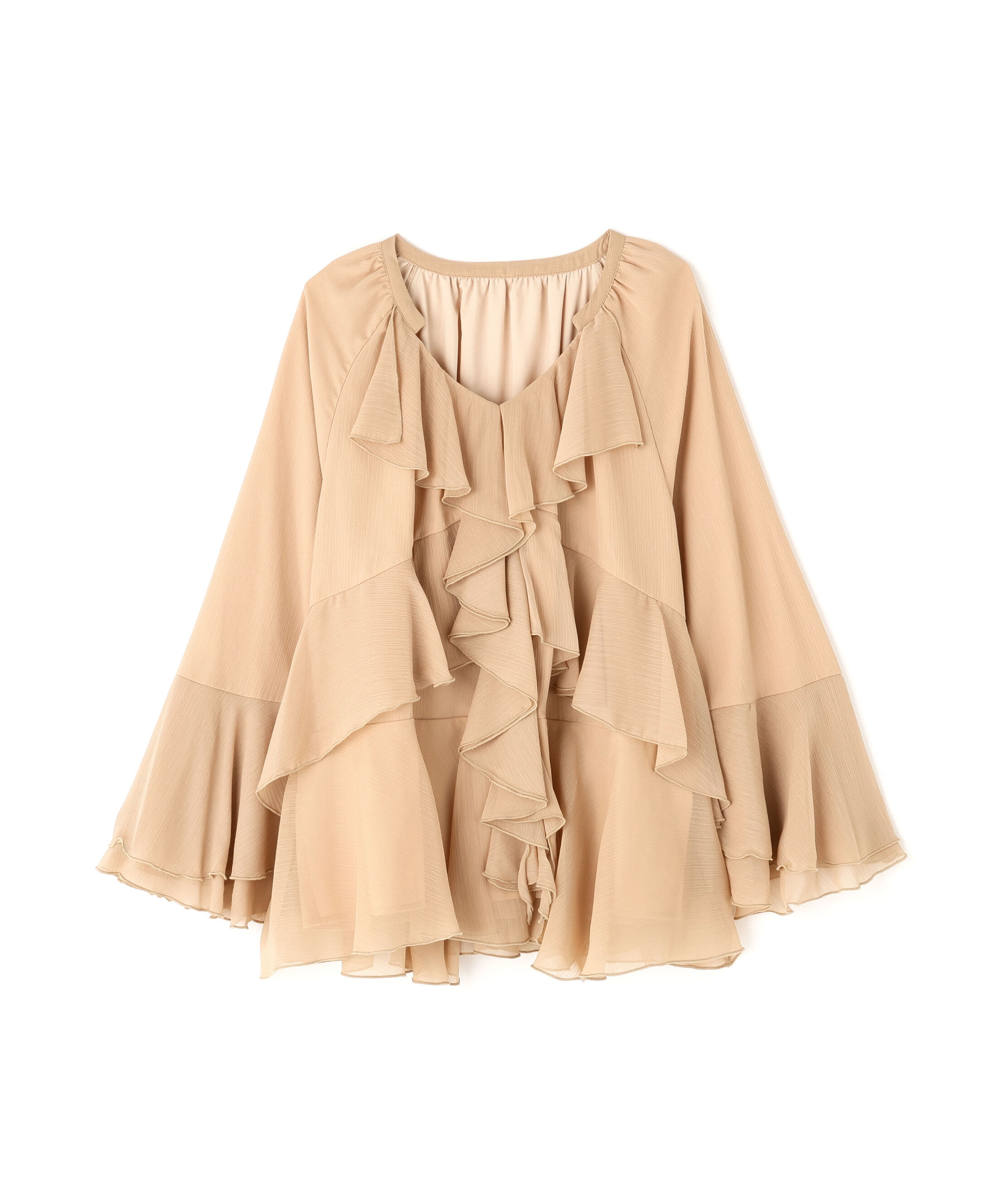  「ラッフルフリルチュニックブラウス」|シャツ・ブラウス|