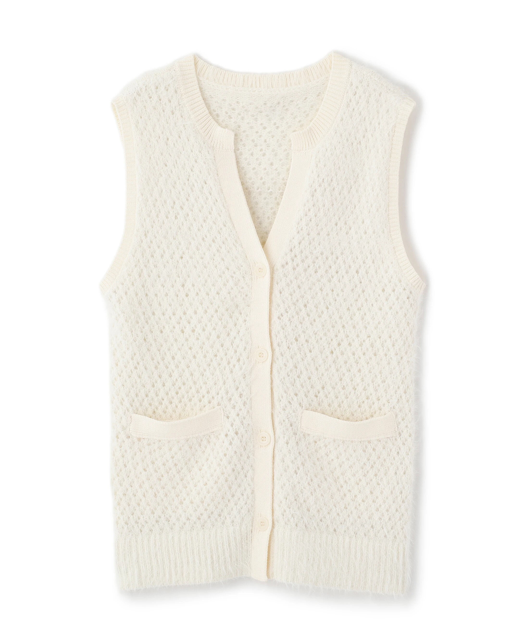  「フェザーヤーンボクシーベスト」|ニット・セーター|