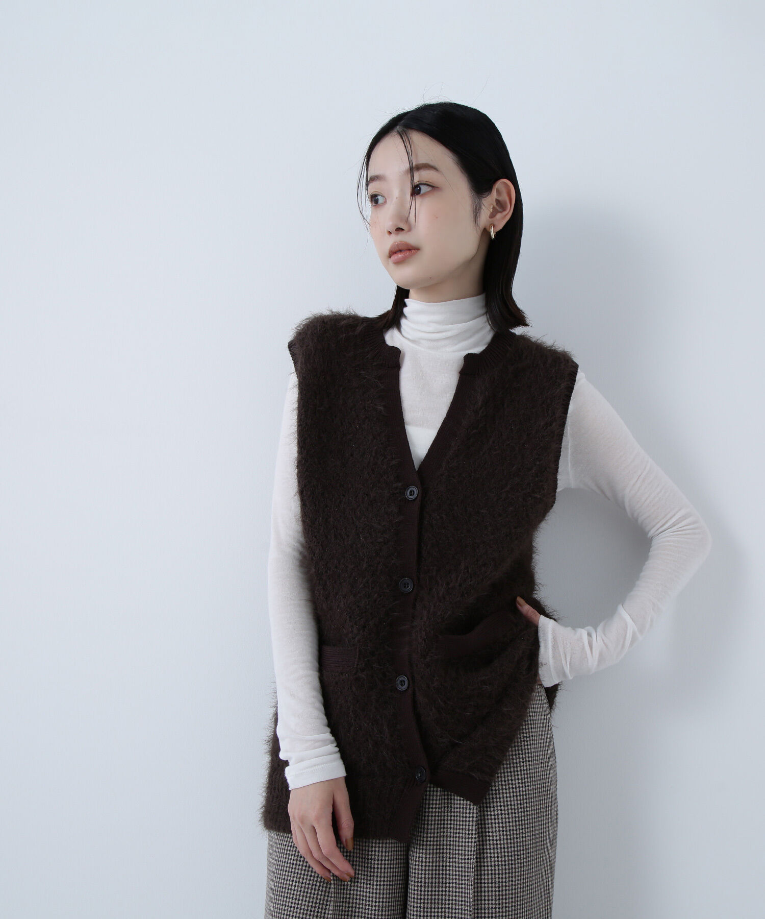  「フェザーヤーンボクシーベスト」|ニット・セーター|