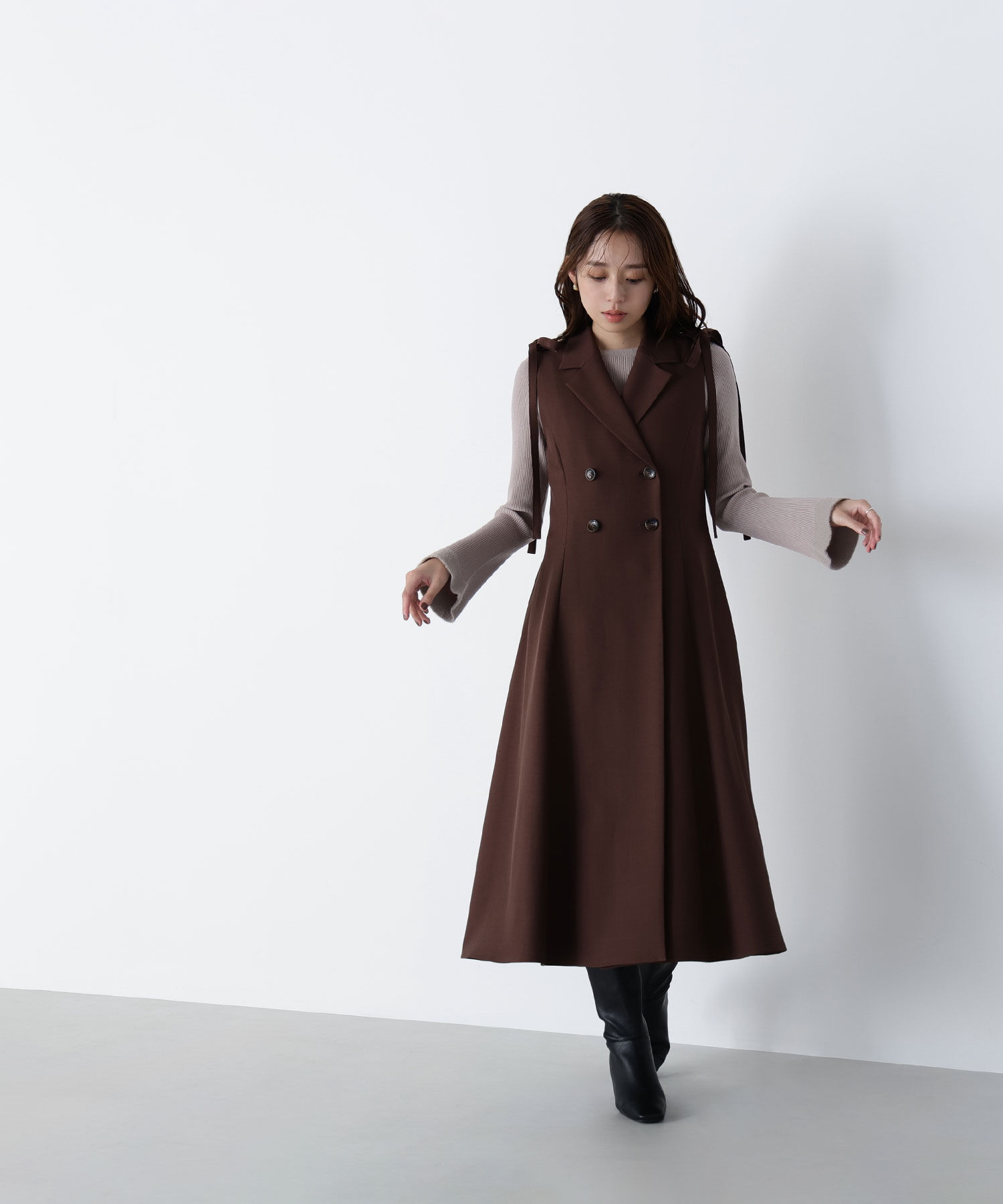  「2wayショルダーリボンジャンスカ」|ワンピース|