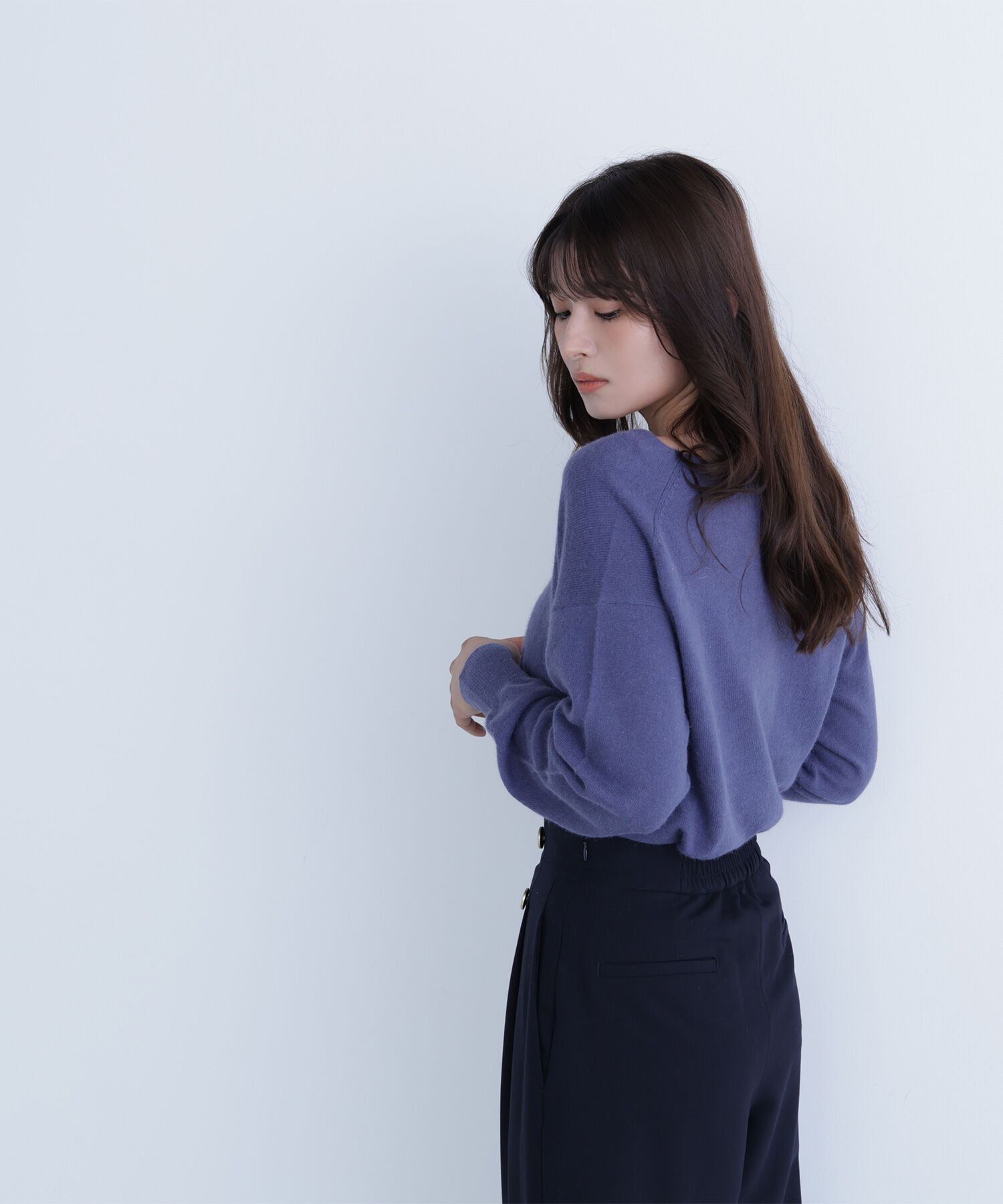  「FOX混ジェントリーシリーズ Vネックニット」|ニット・セーター|