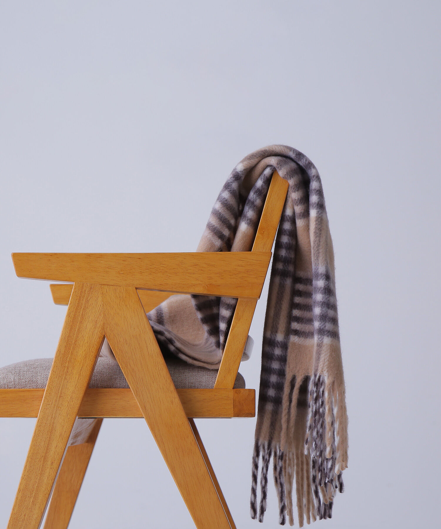  「ソフトブークレーチェックマフラー」|マフラー|ベージュベー 2