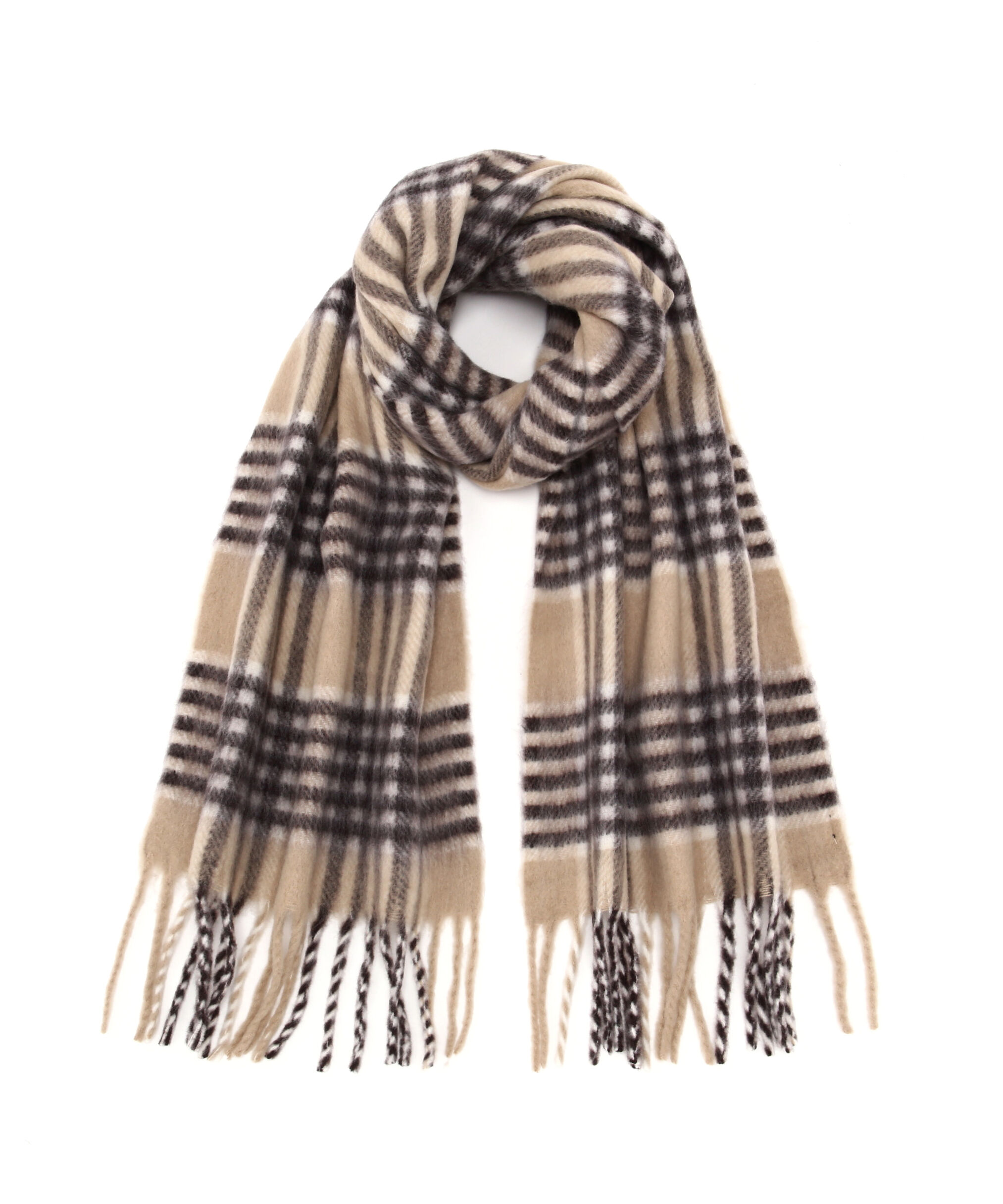  「ソフトブークレーチェックマフラー」|マフラー|