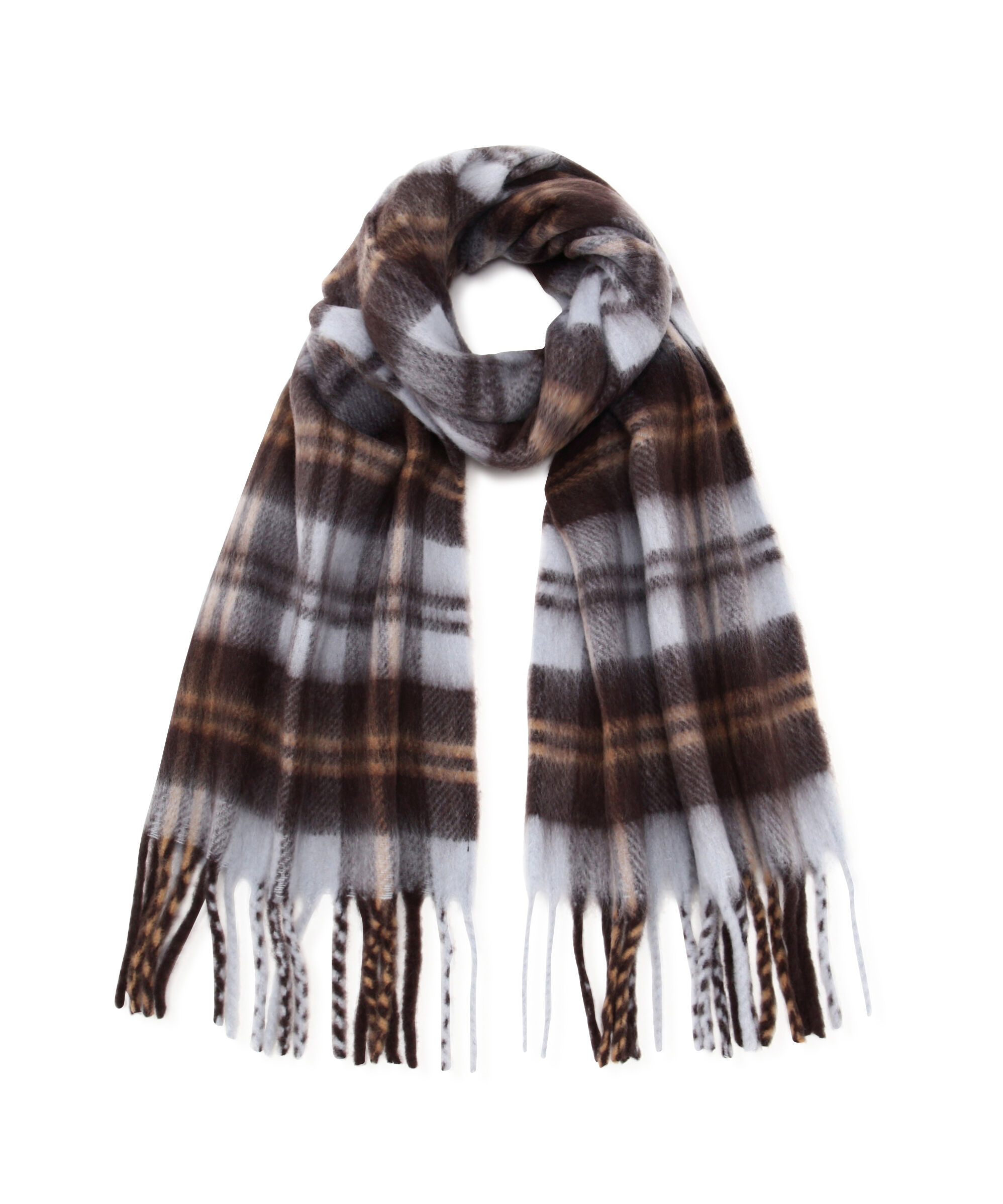  「ソフトブークレーチェックマフラー」|マフラー|