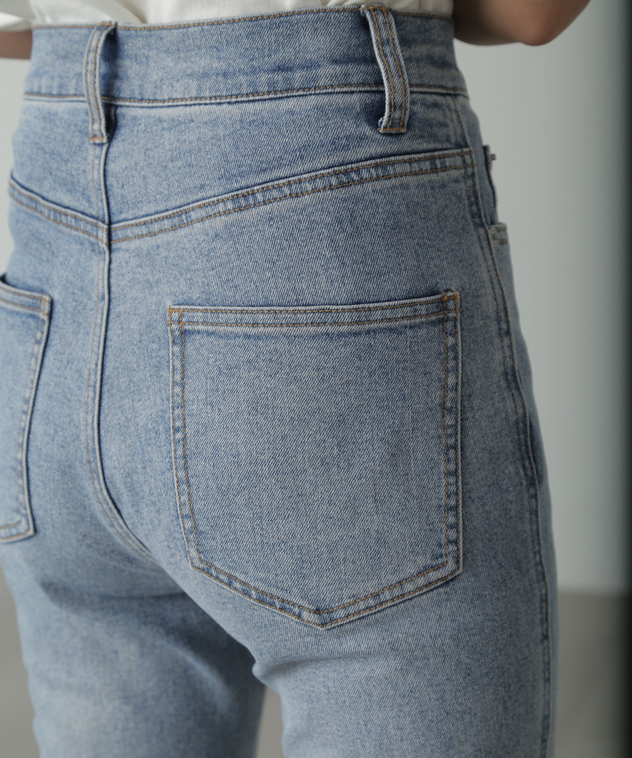  「[低身長サイズ/Sシリーズ]内スリットベルボトムデニムパンツ」|その他|