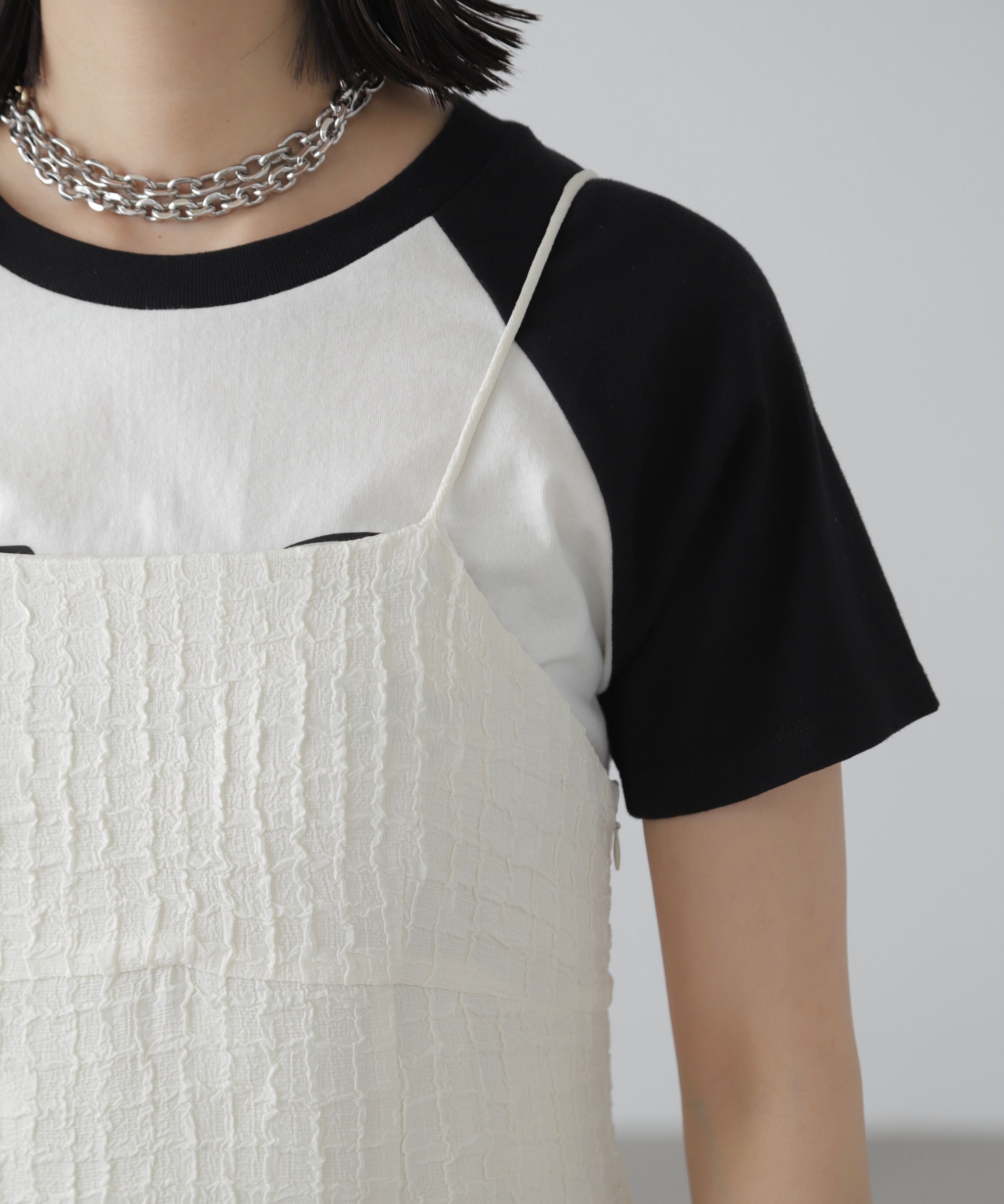  「ぽこぽこチェックマーメイドキャミワンピース」|ワンピース|