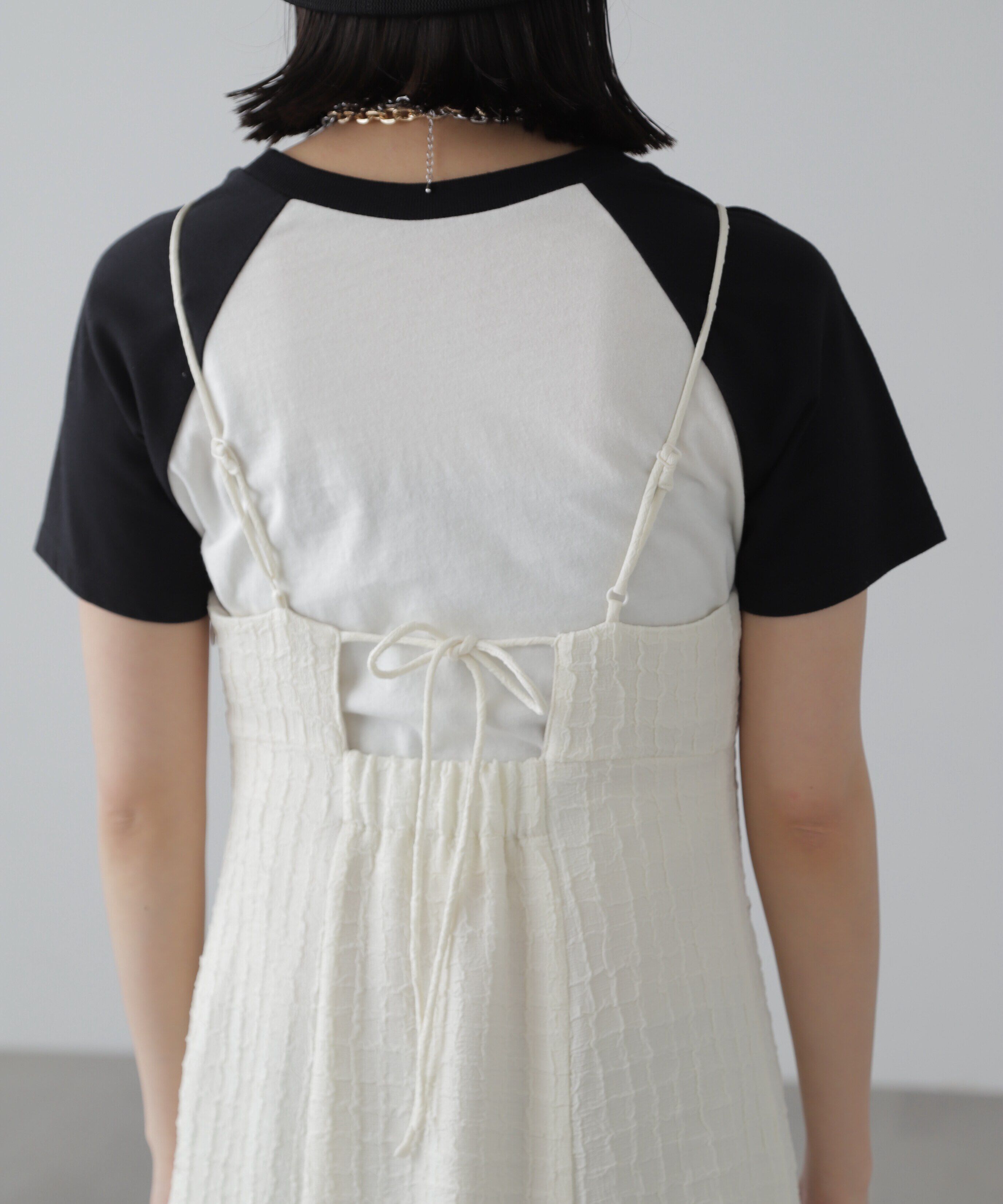  「ぽこぽこチェックマーメイドキャミワンピース」|ワンピース|