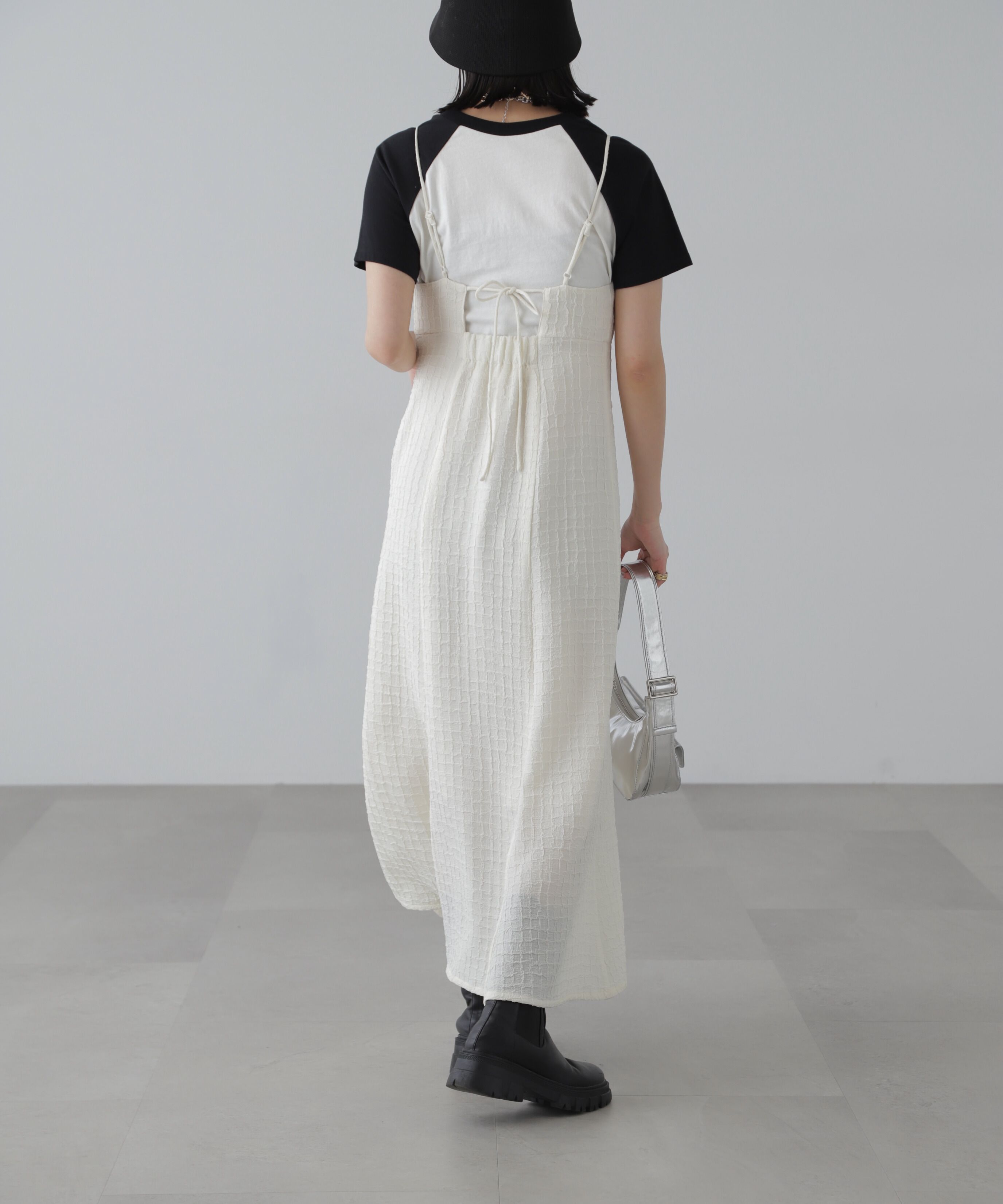  「ぽこぽこチェックマーメイドキャミワンピース」|ワンピース|