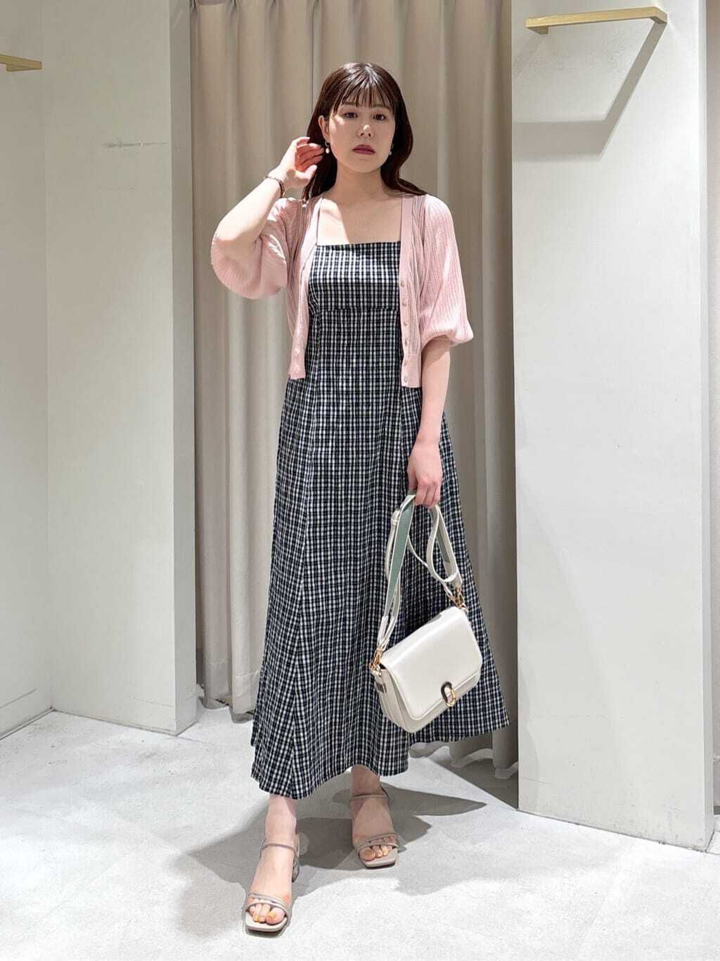  「ぽこぽこチェックマーメイドキャミワンピース」|ワンピース|