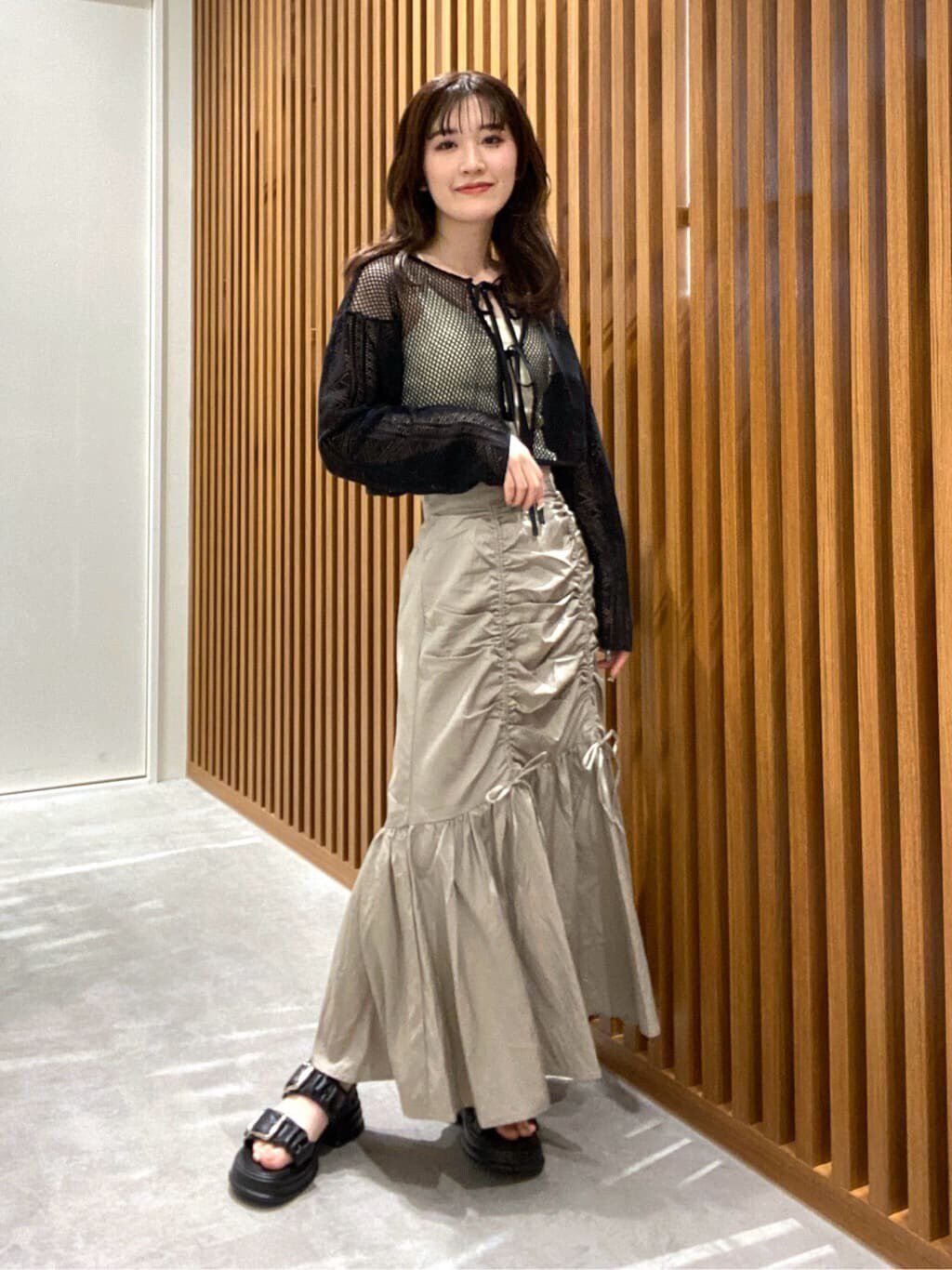  「前後2wayダブルリボンメッシュカーディガン」|シャツ・ブラウス|