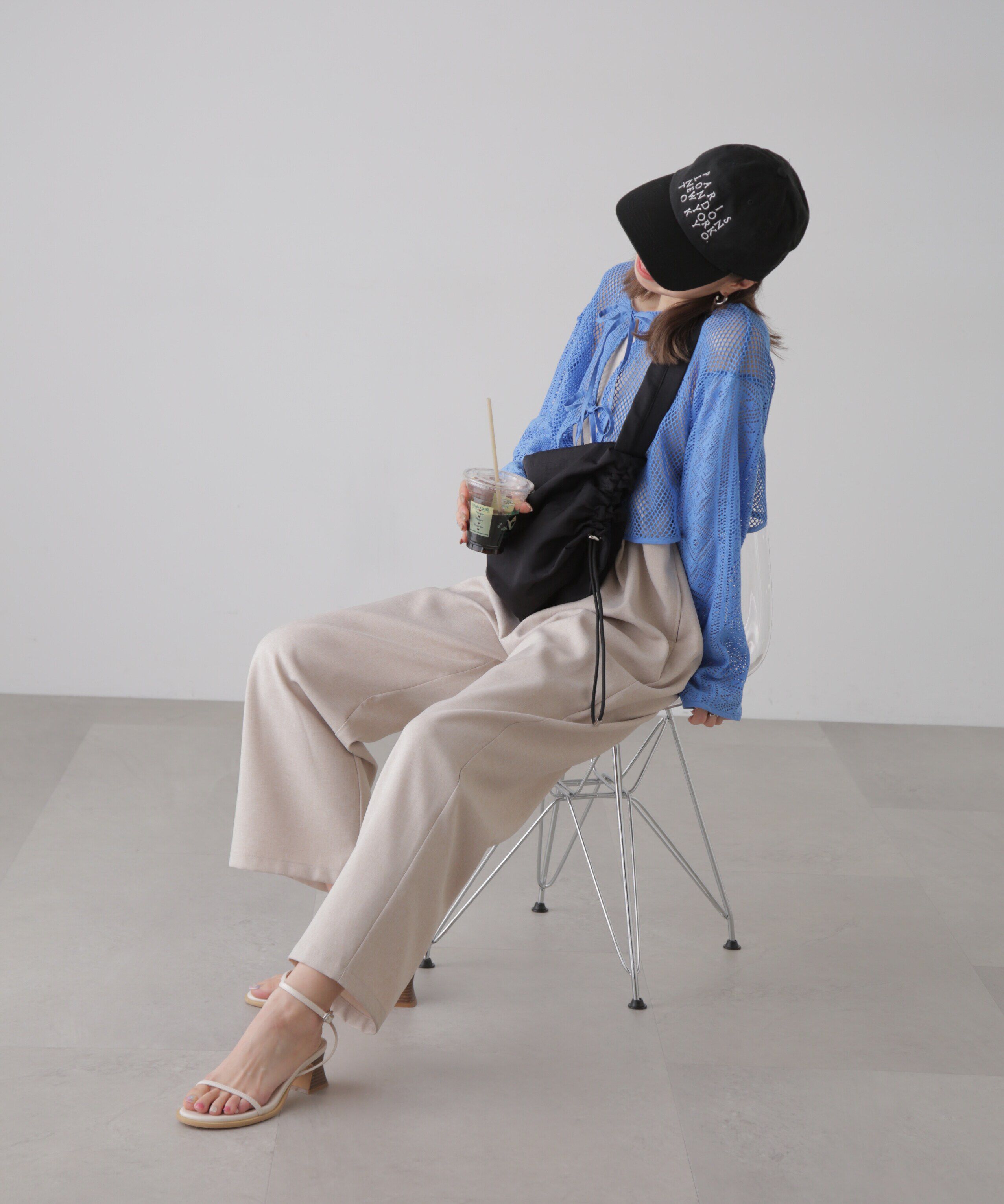  「前後2wayダブルリボンメッシュカーディガン」|シャツ・ブラウス|