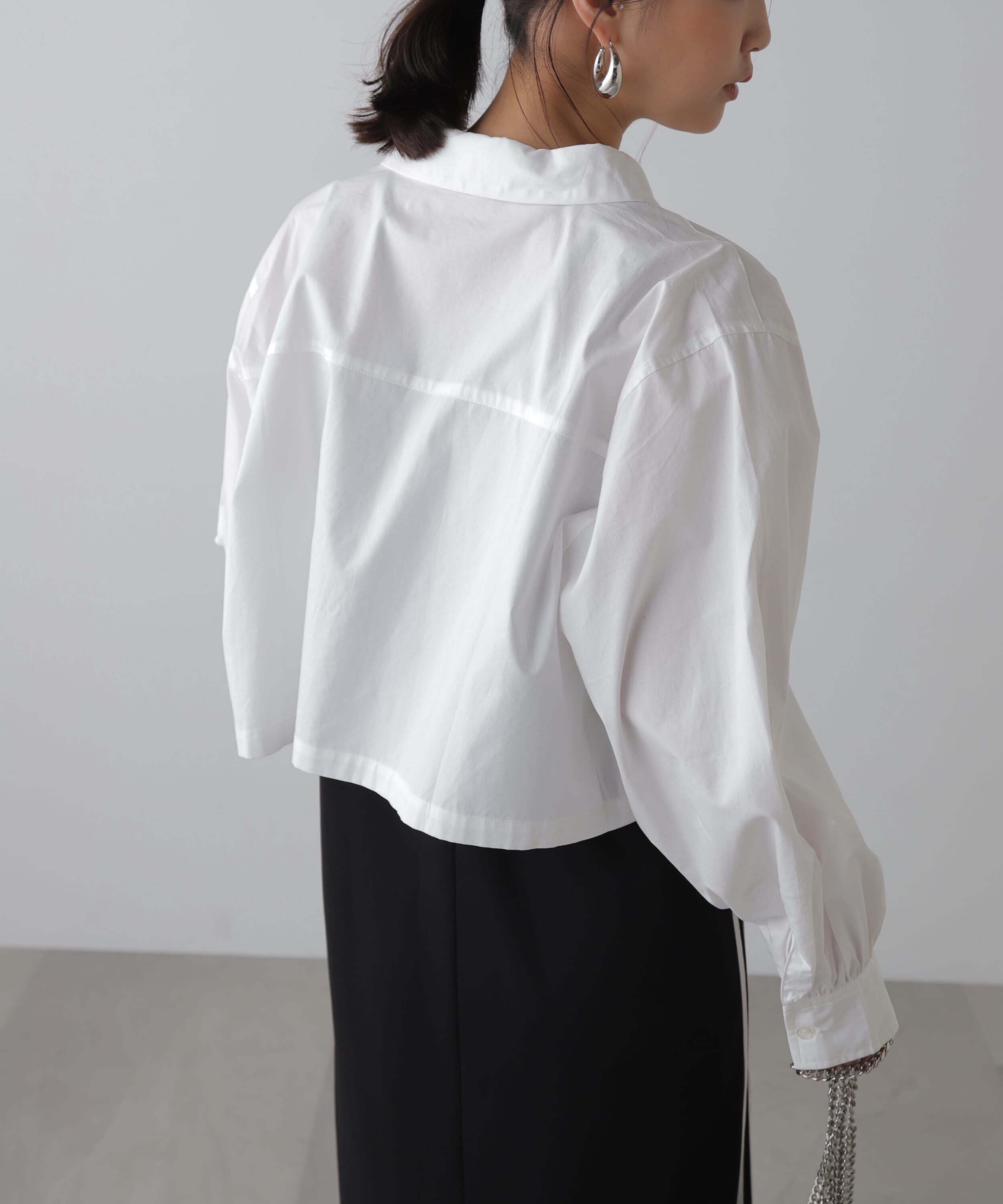  「ビッグポケットショート丈シャツ」|シャツ・ブラウス|