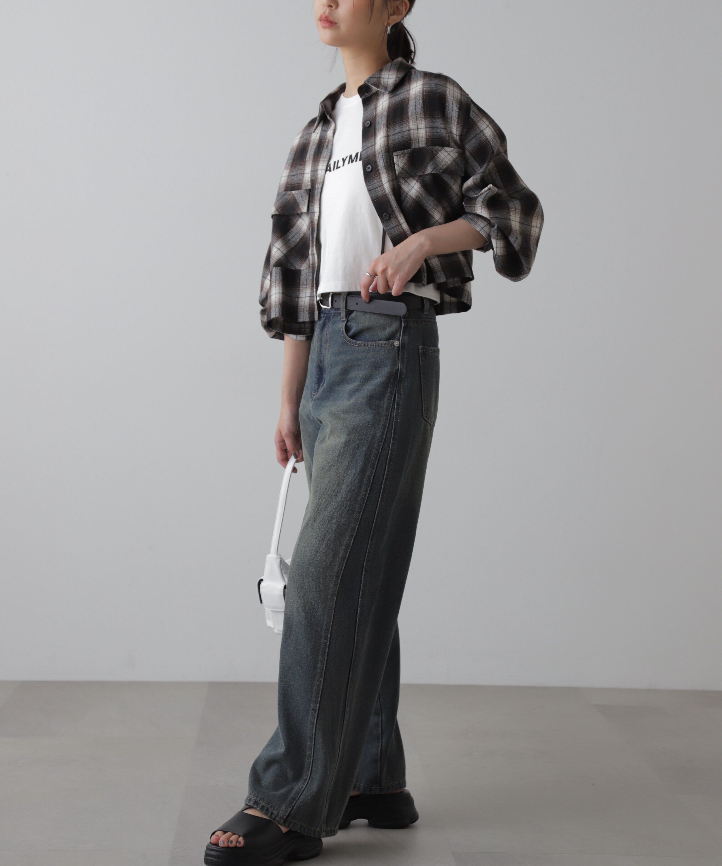  「ビッグポケットショート丈シャツ」|シャツ・ブラウス|