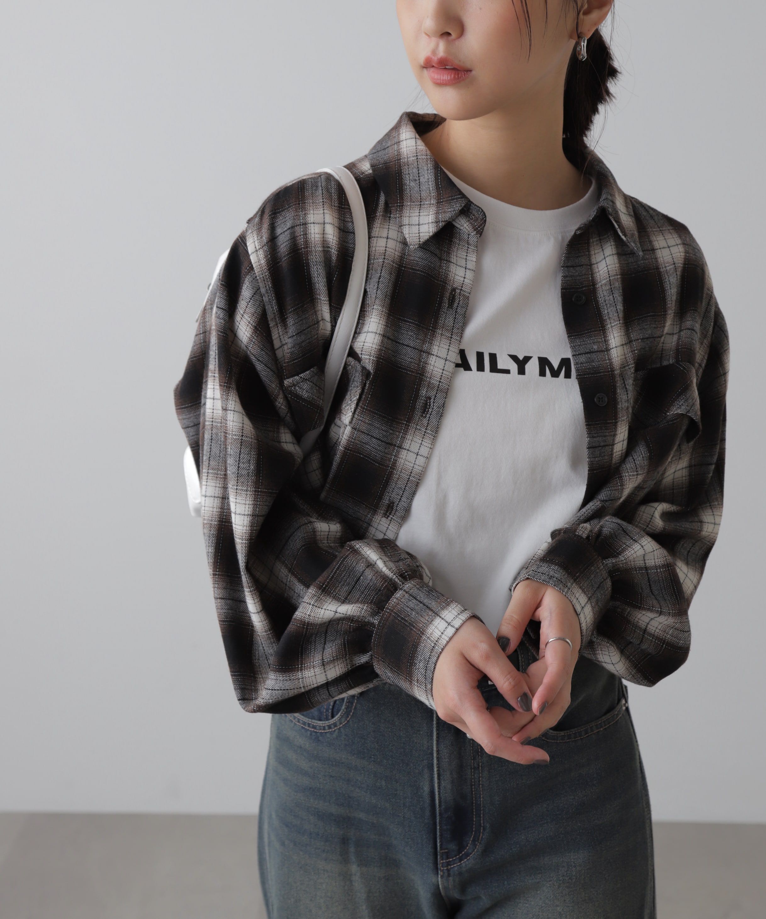  「ビッグポケットショート丈シャツ」|シャツ・ブラウス|