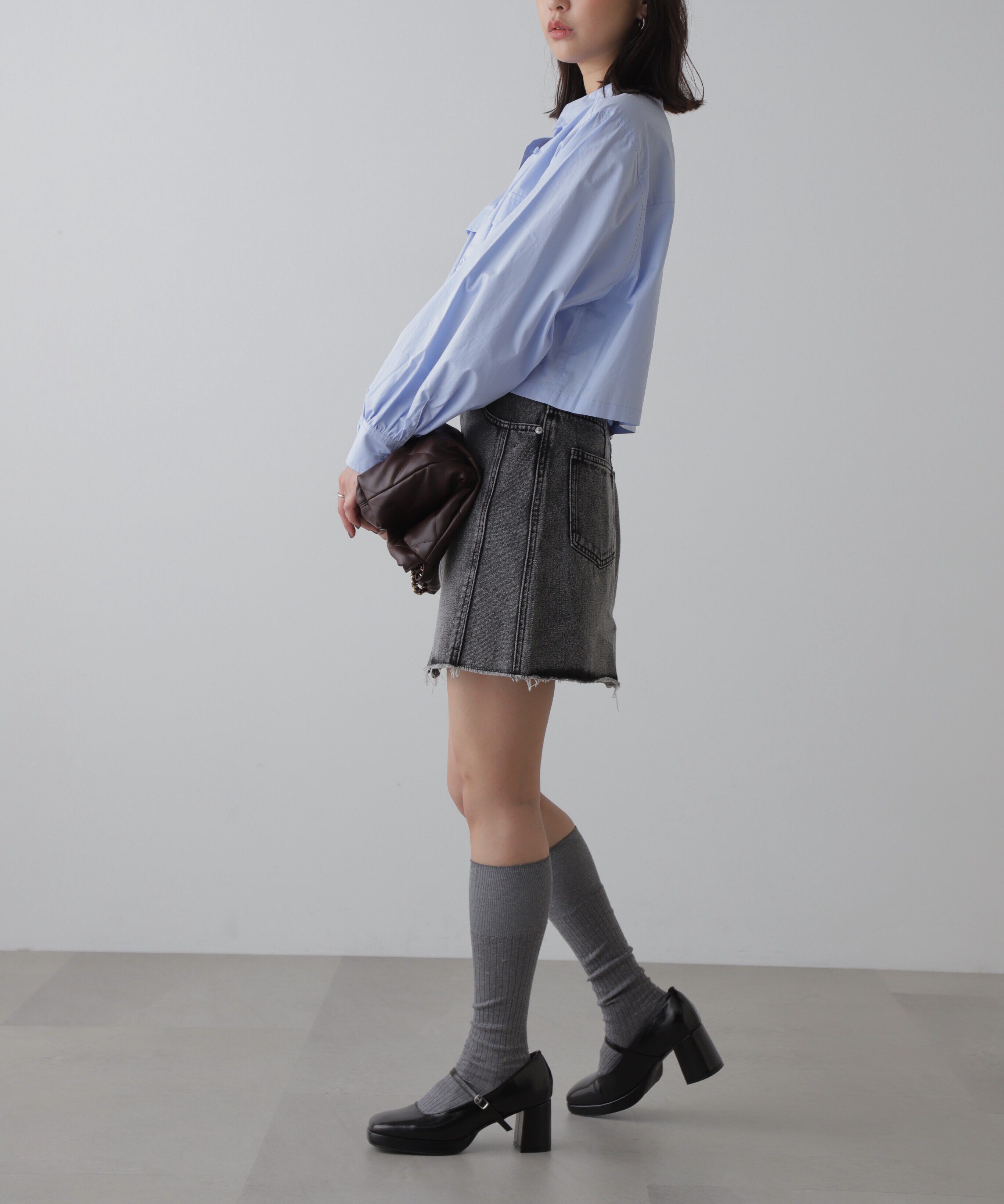  「ビッグポケットショート丈シャツ」|シャツ・ブラウス|