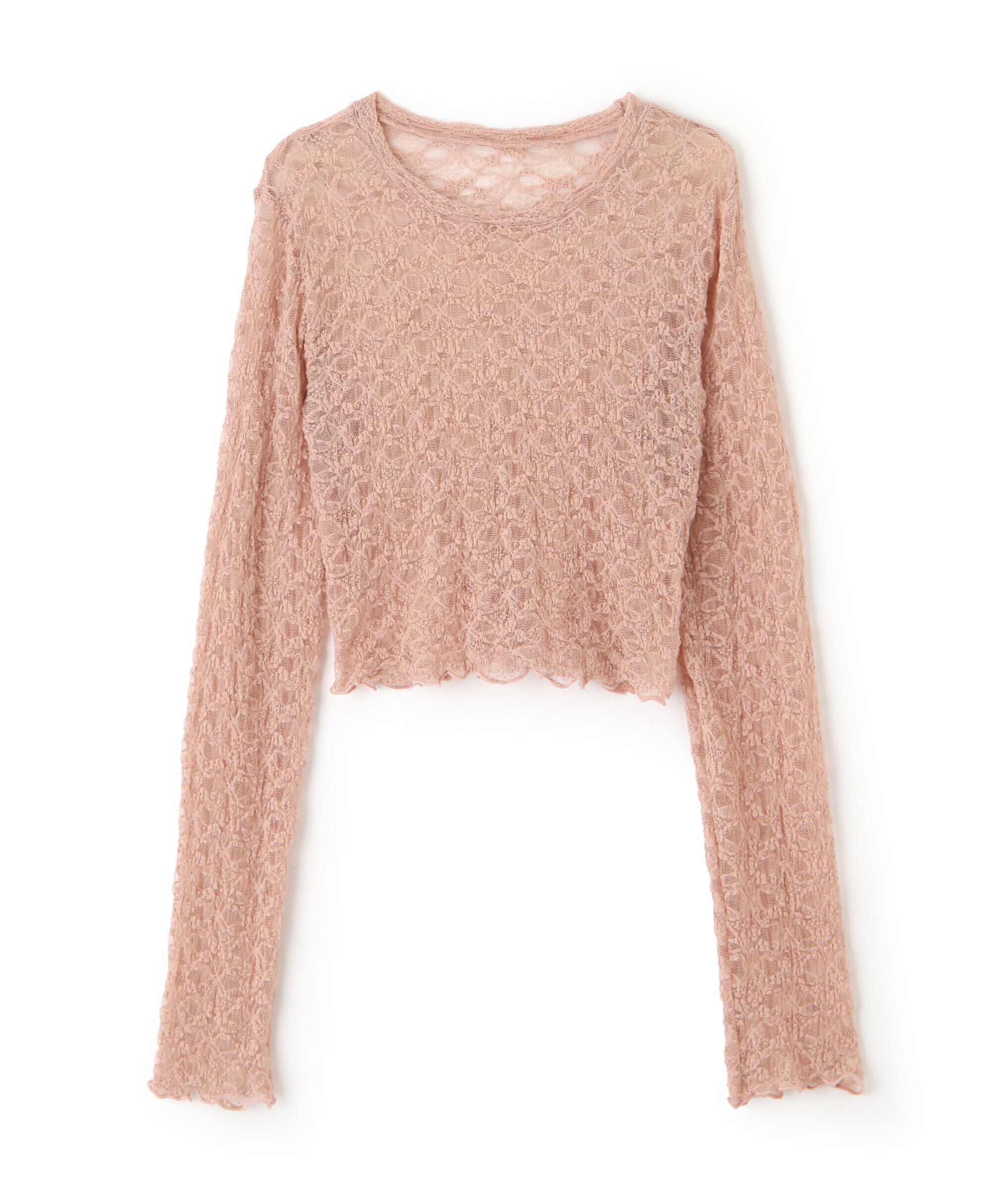  「ショート丈レーストップス」|Tシャツ・カットソー|