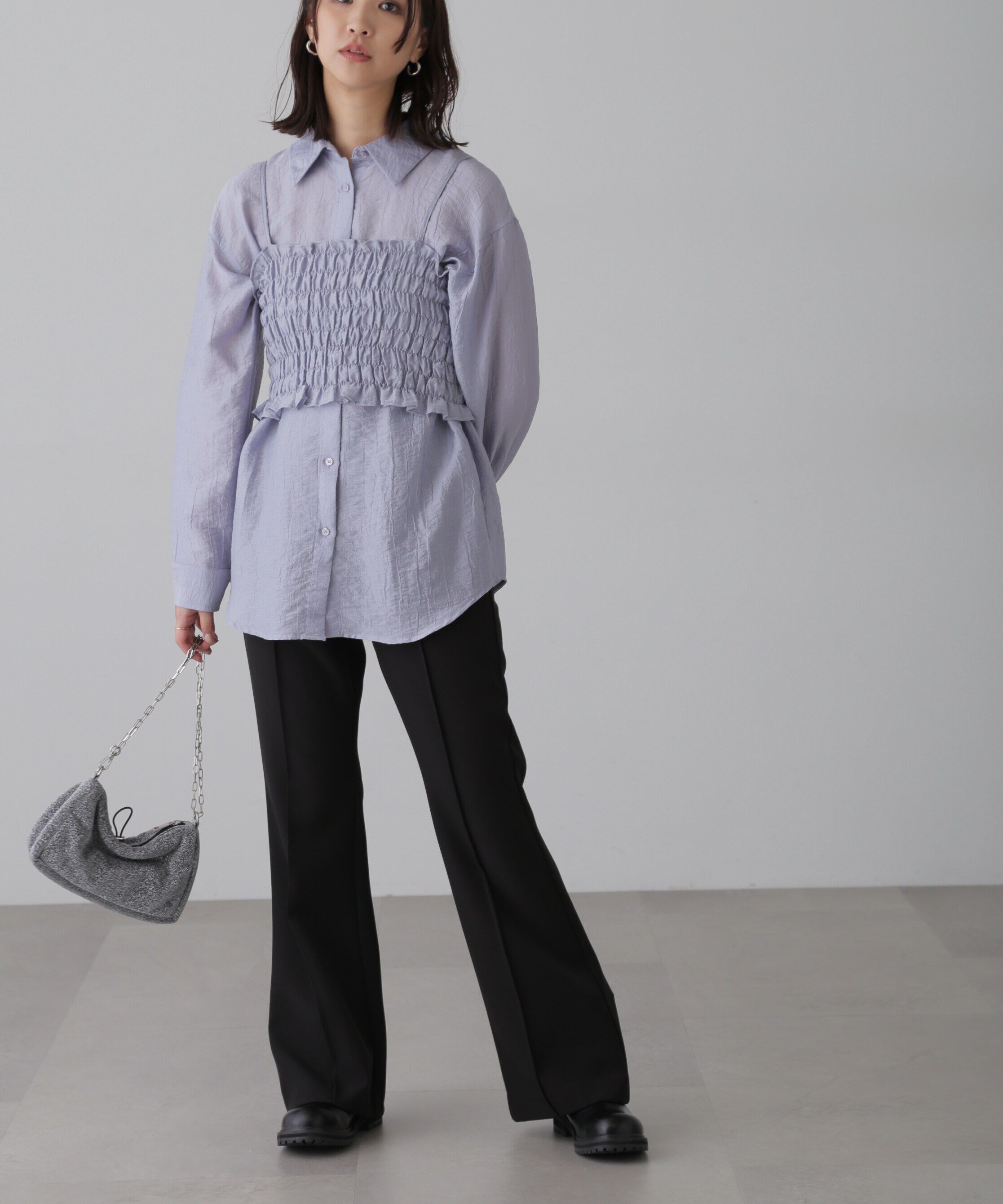  「[低身長サイズ/Sシリーズ]フレアセンタープレスパンツ」|その他|