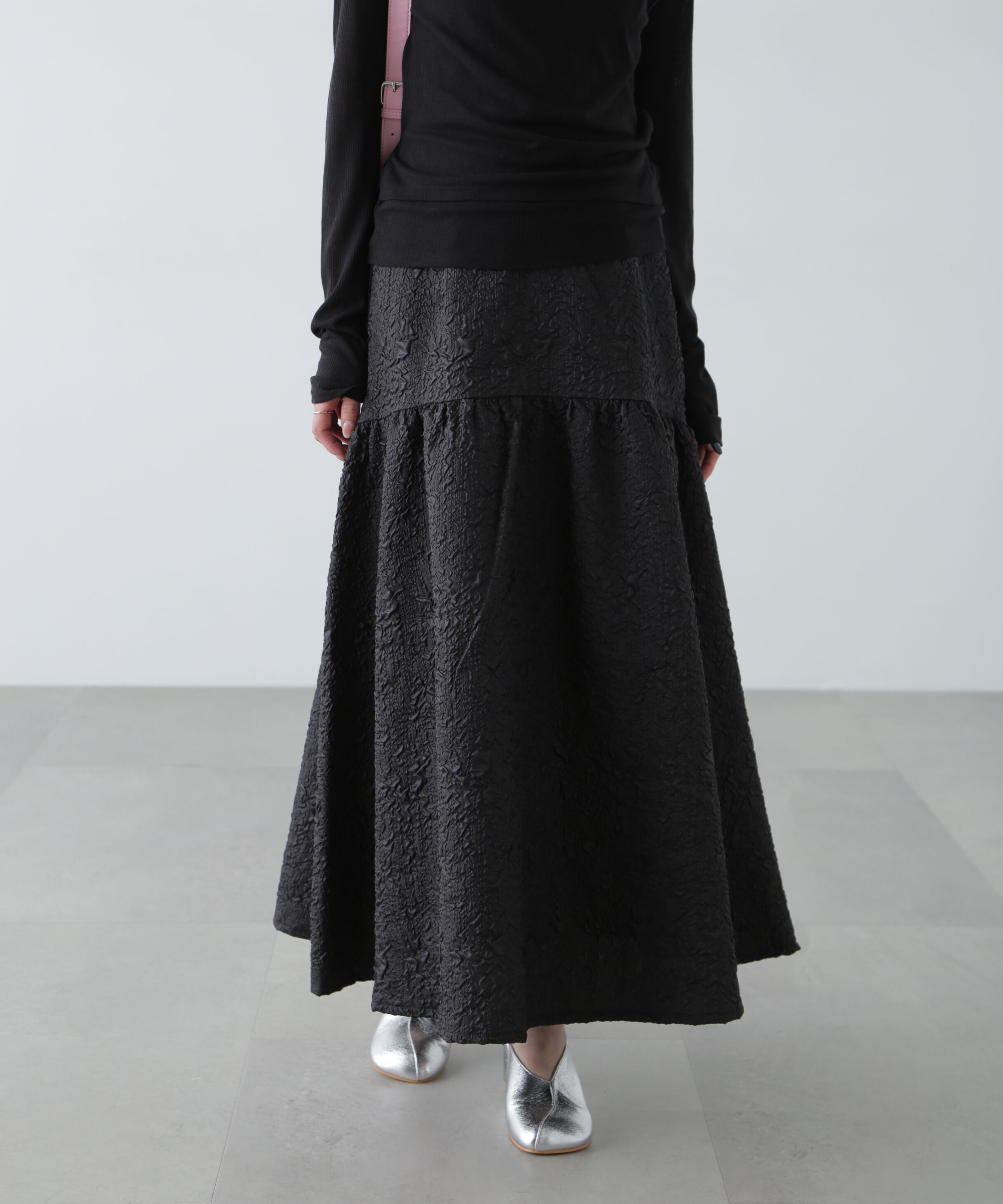  「エンボスティアードスカート」|スカート|