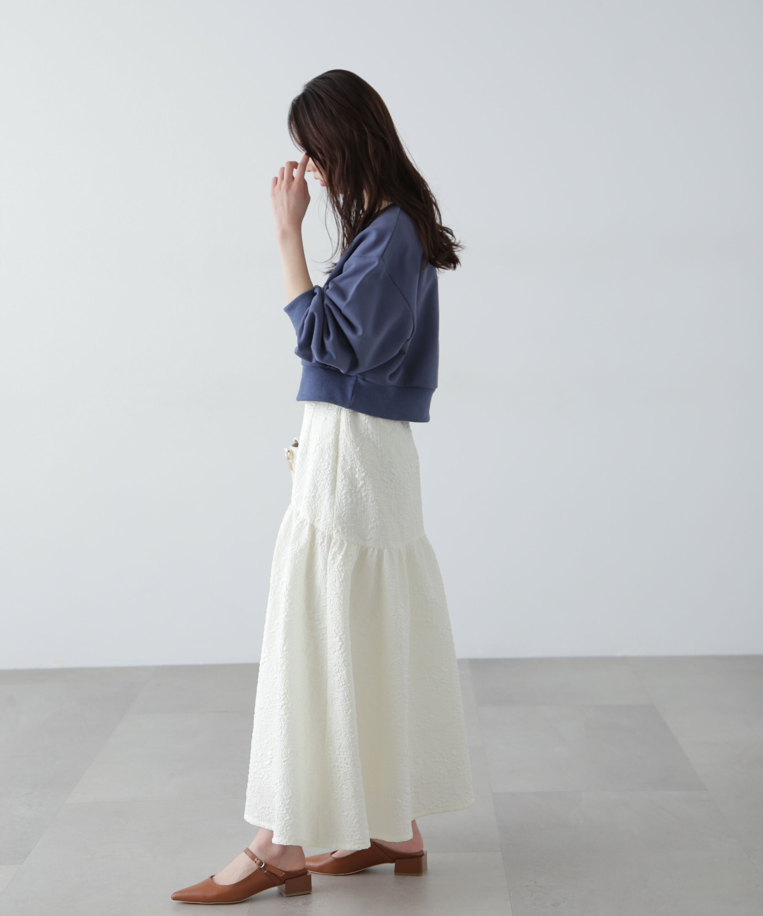  「エンボスティアードスカート」|スカート|