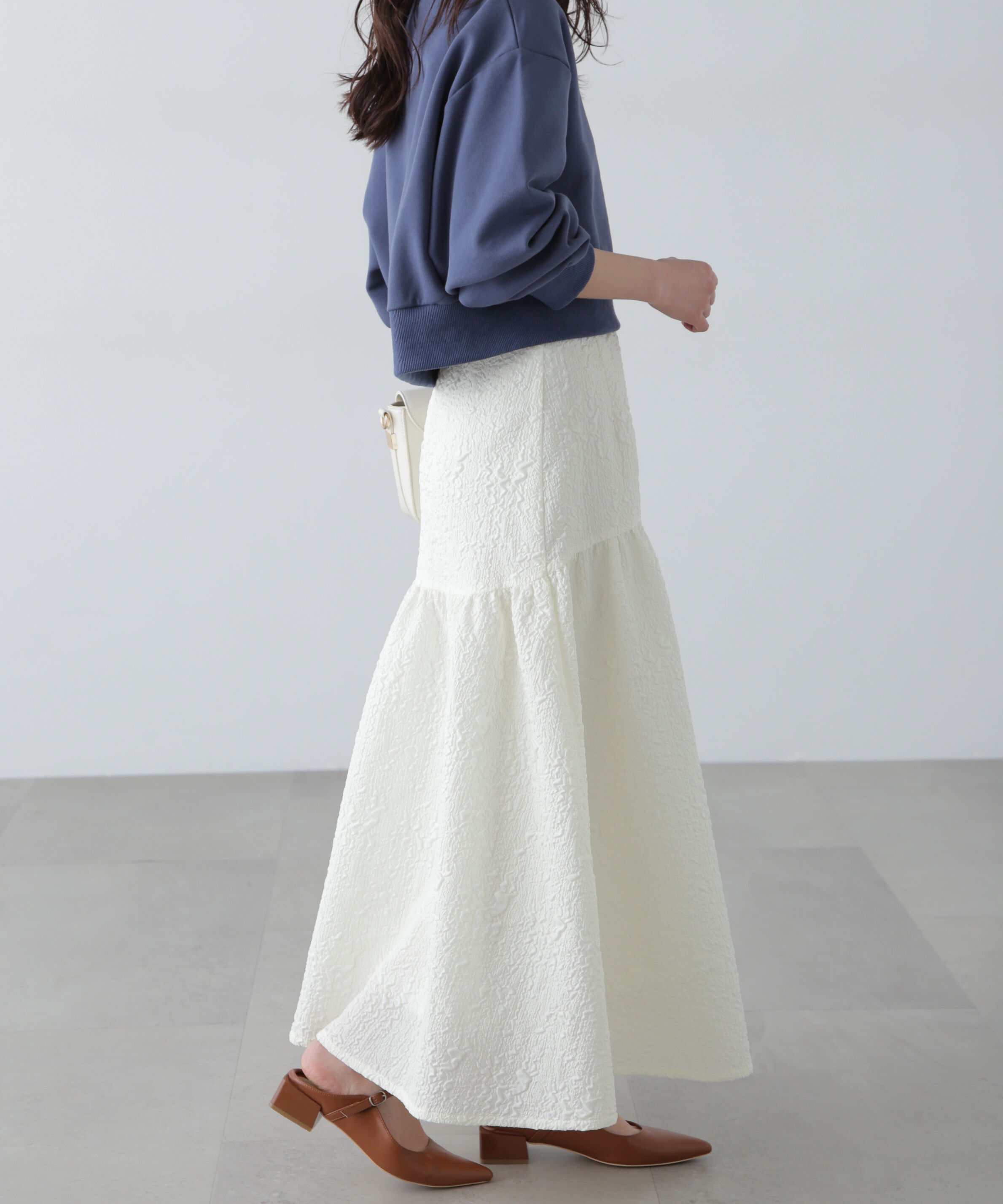  「エンボスティアードスカート」|スカート|