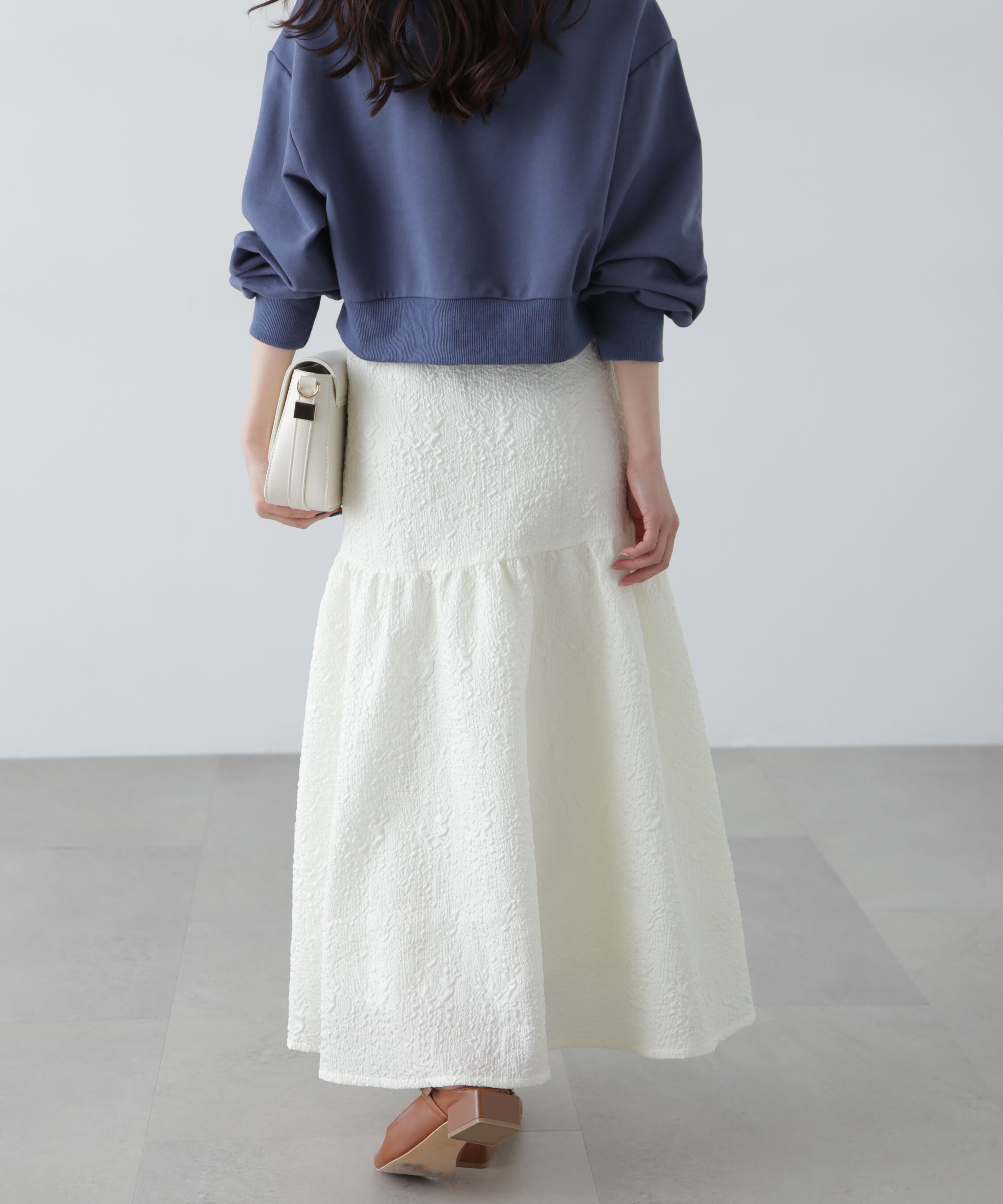  「エンボスティアードスカート」|スカート|