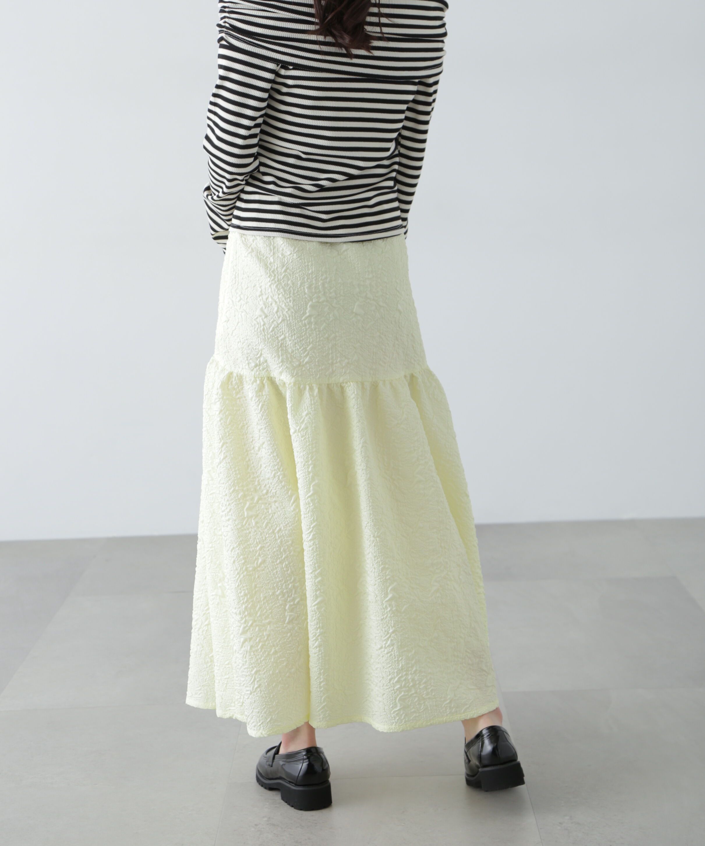  「エンボスティアードスカート」|スカート|