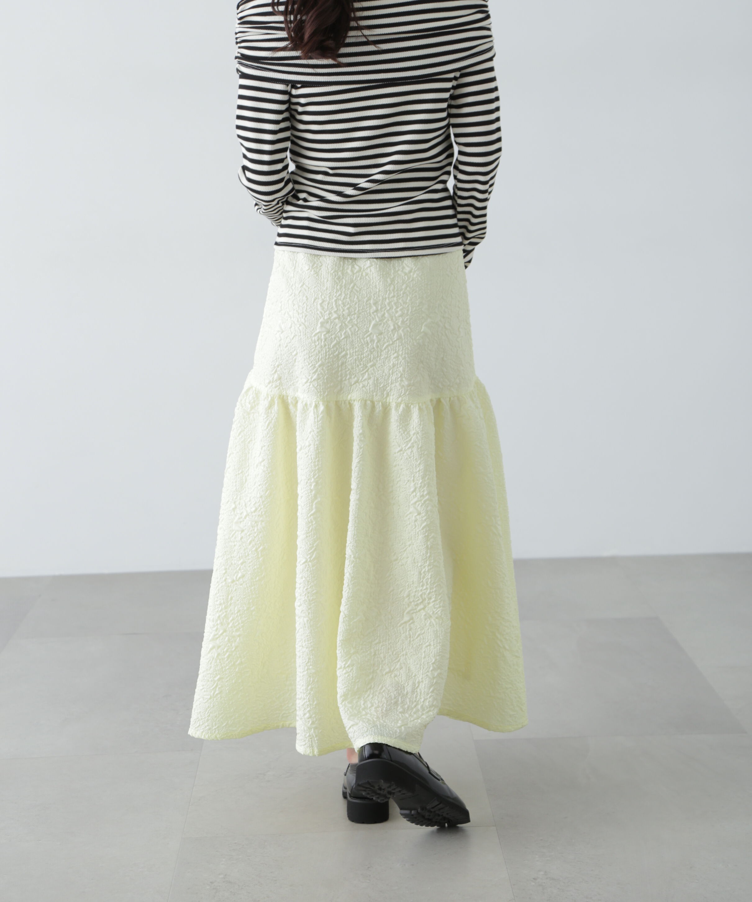  「エンボスティアードスカート」|スカート|