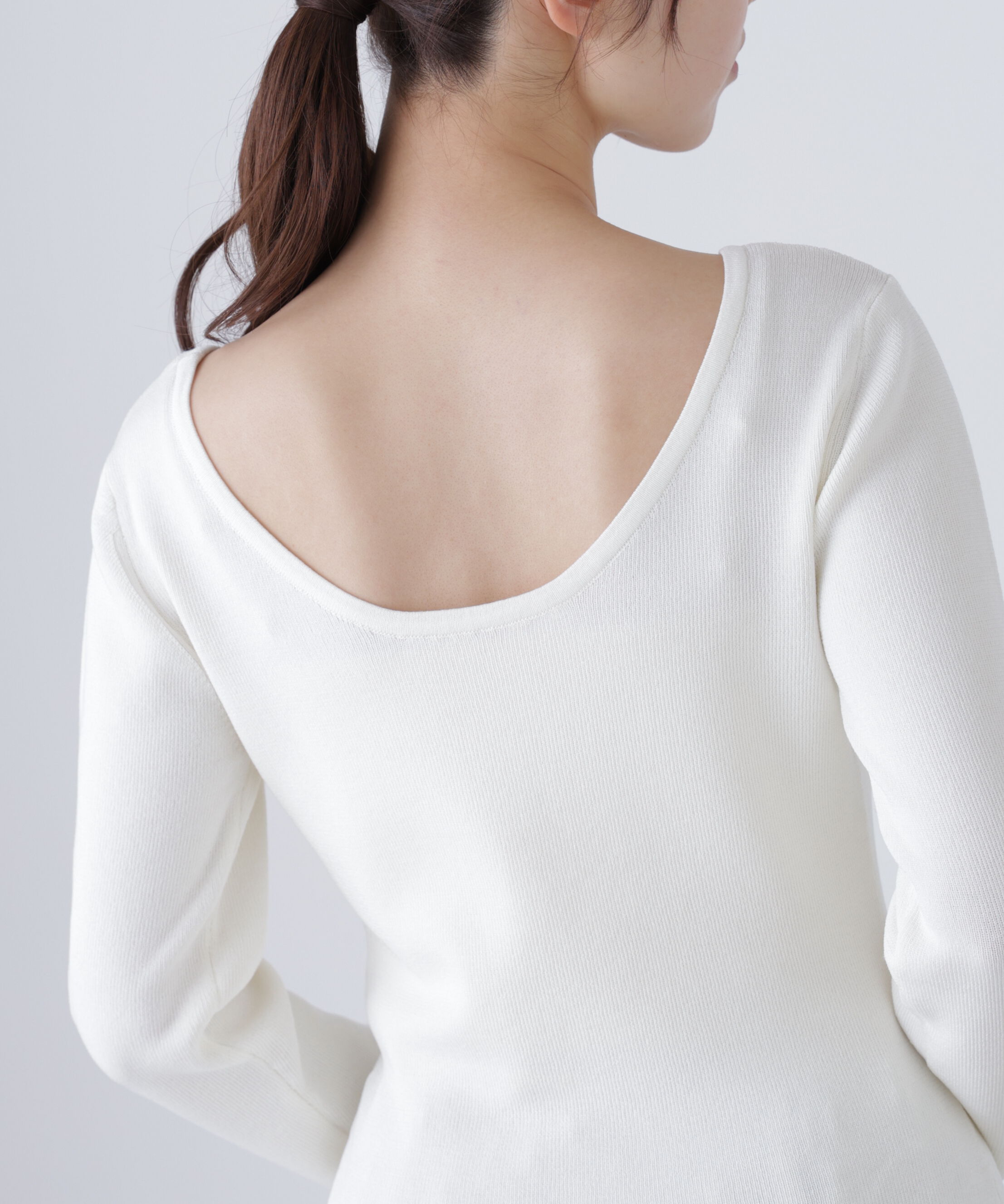  「バックオープンニット」|ニット・セーター|