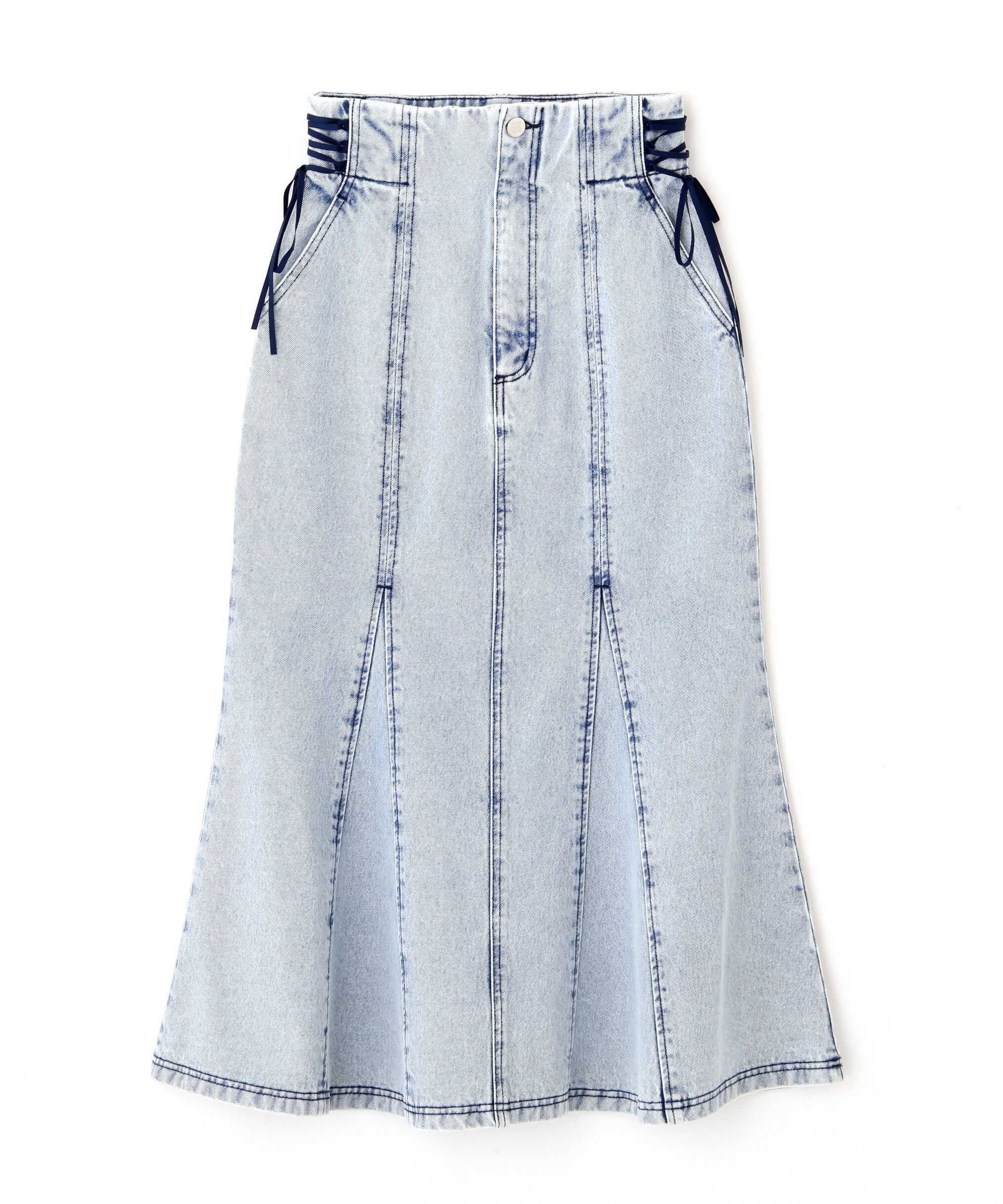  「サイドレースアップデニムマーメイドスカート」|スカート|