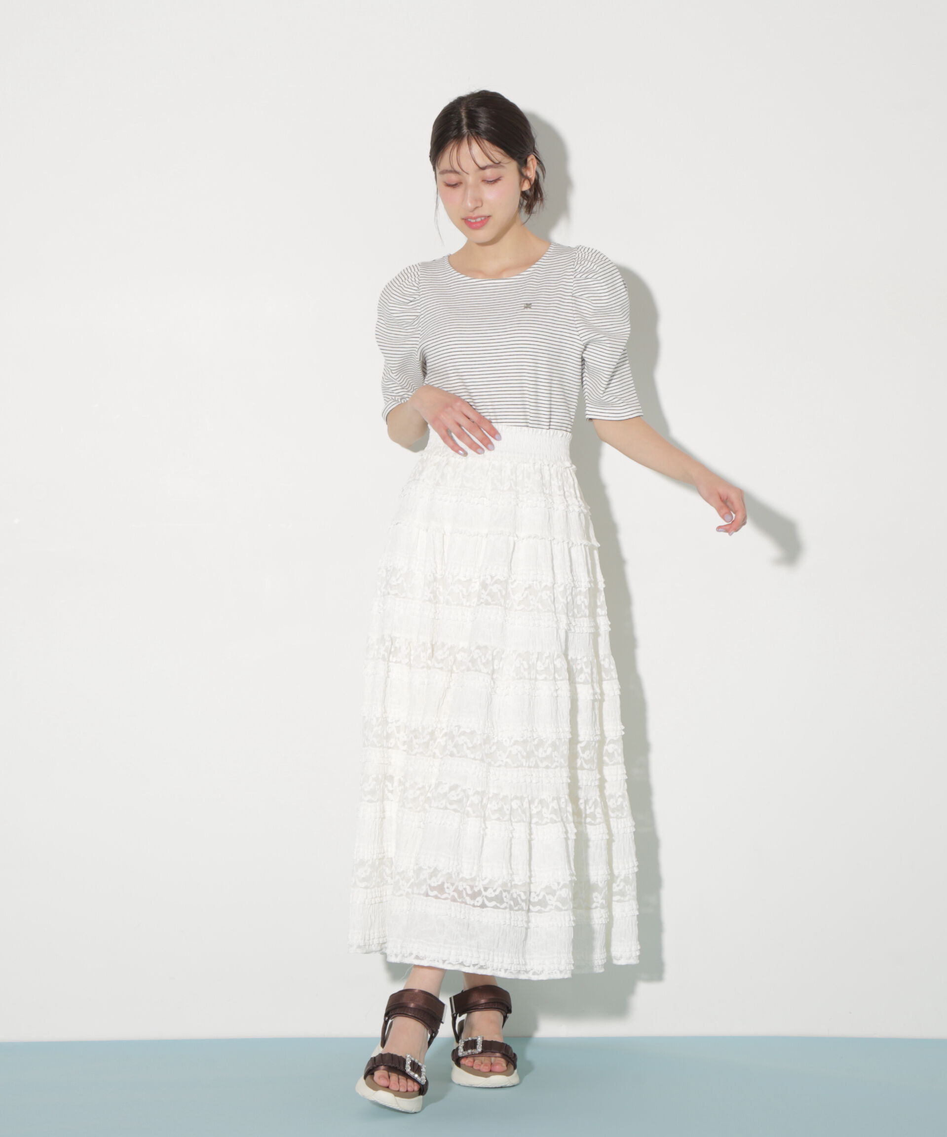  「ティアードレーススカート」|スカート|