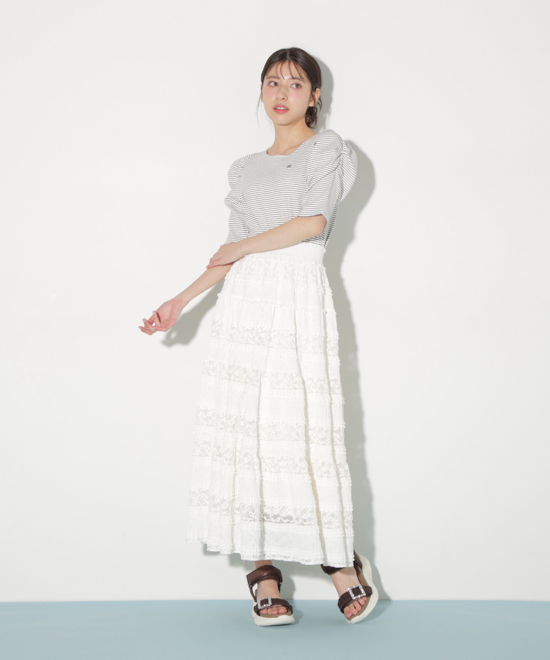  「ティアードレーススカート」|スカート|