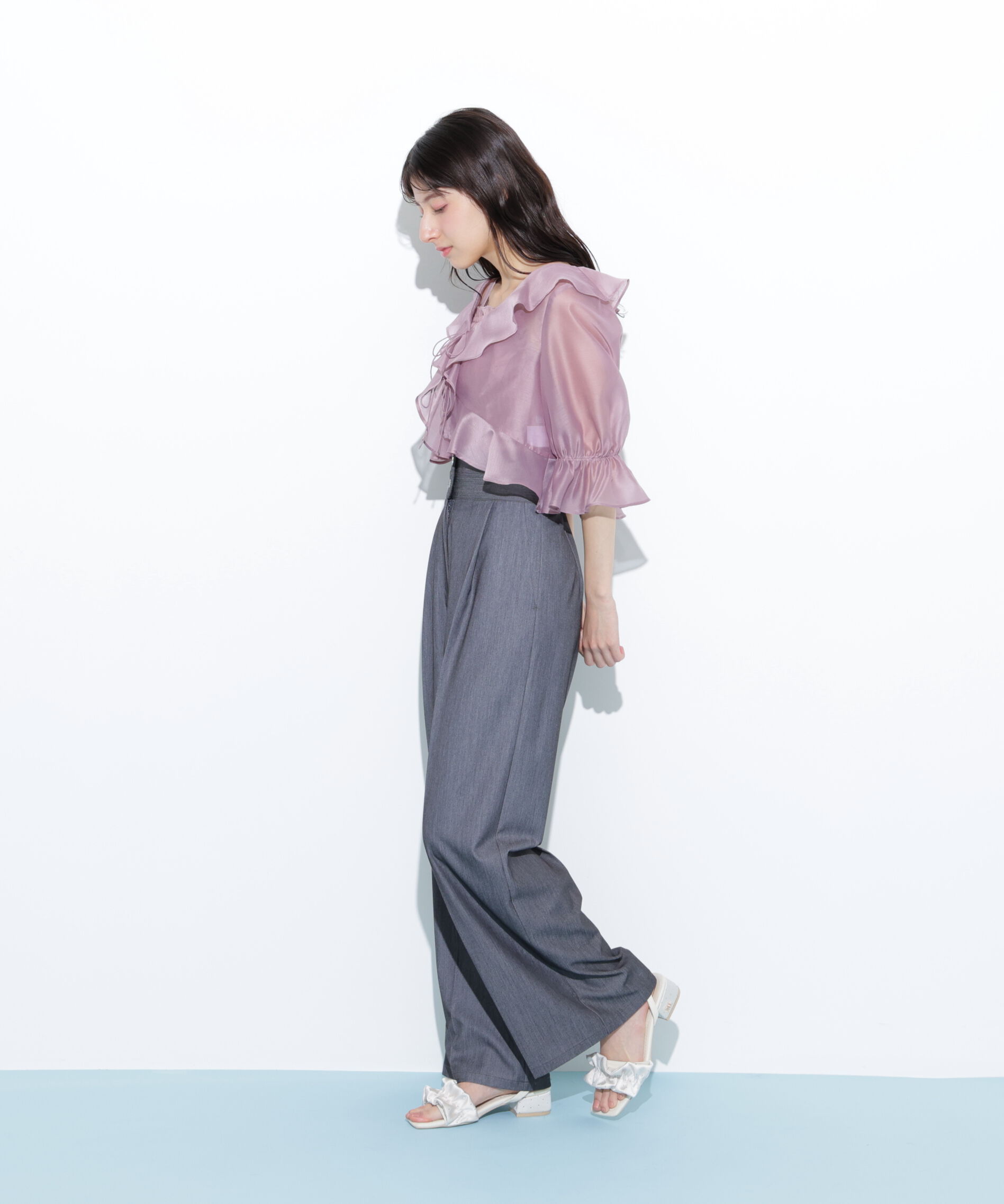  「ラッフルアンサンブルセットアップブラウス」|シャツ・ブラウス|