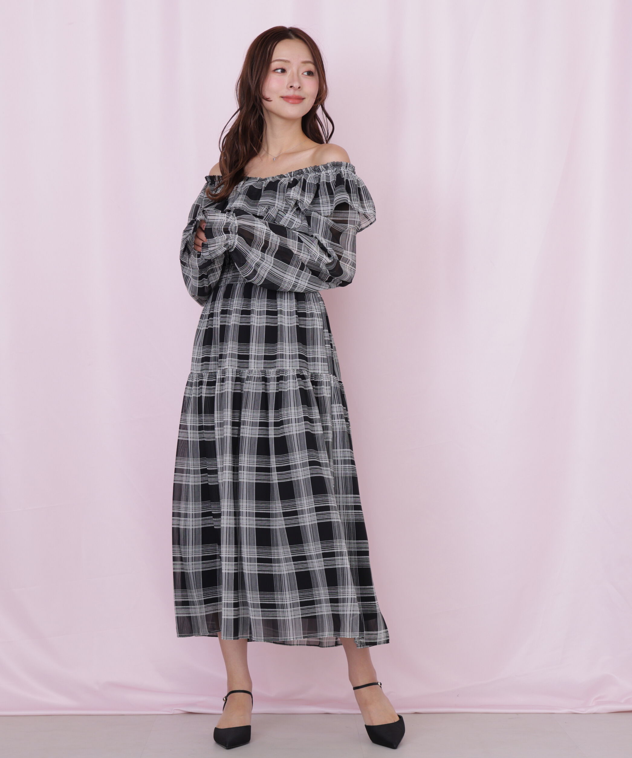  「クロスフリルワンピース」|ワンピース|