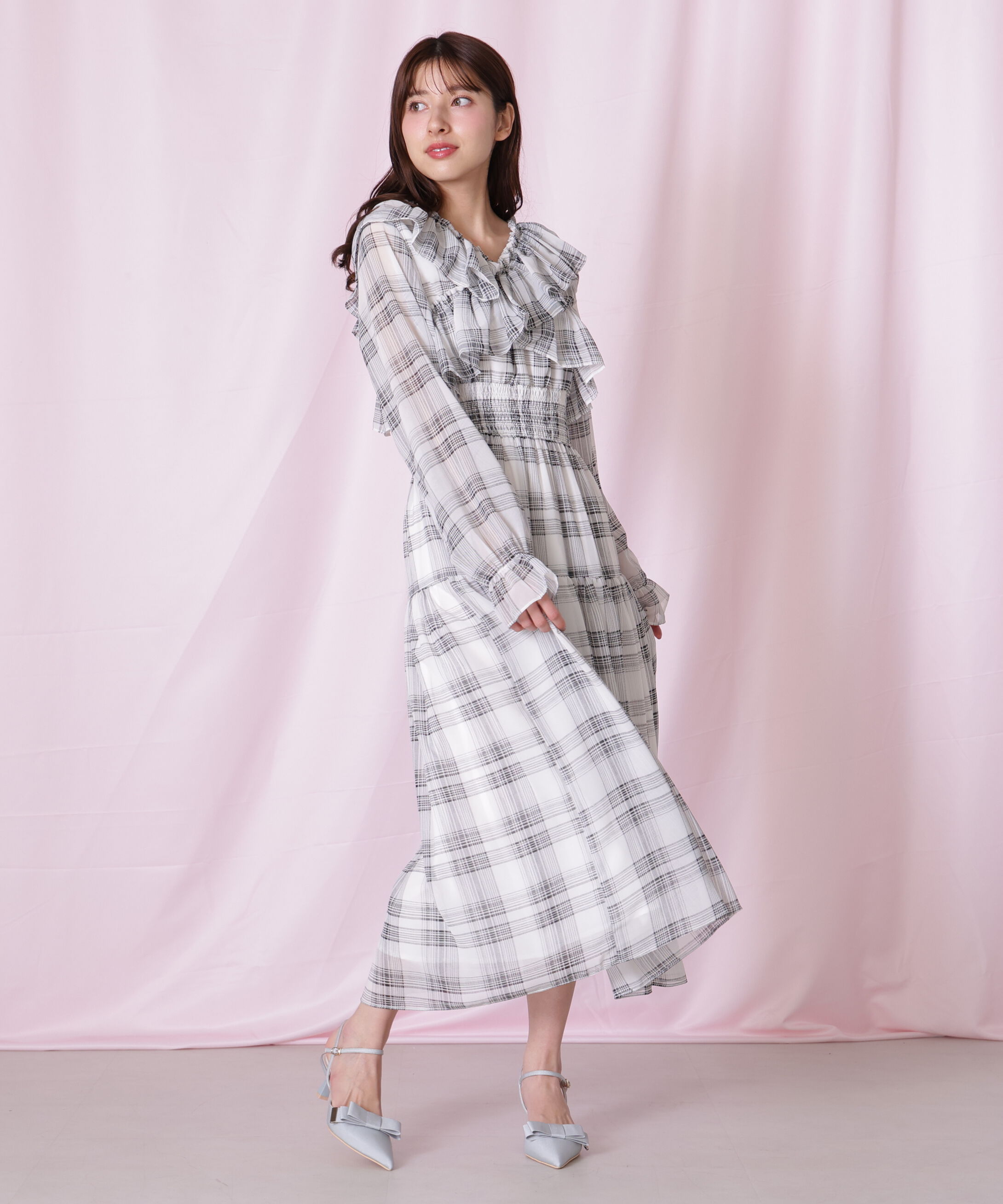  「クロスフリルワンピース」|ワンピース|