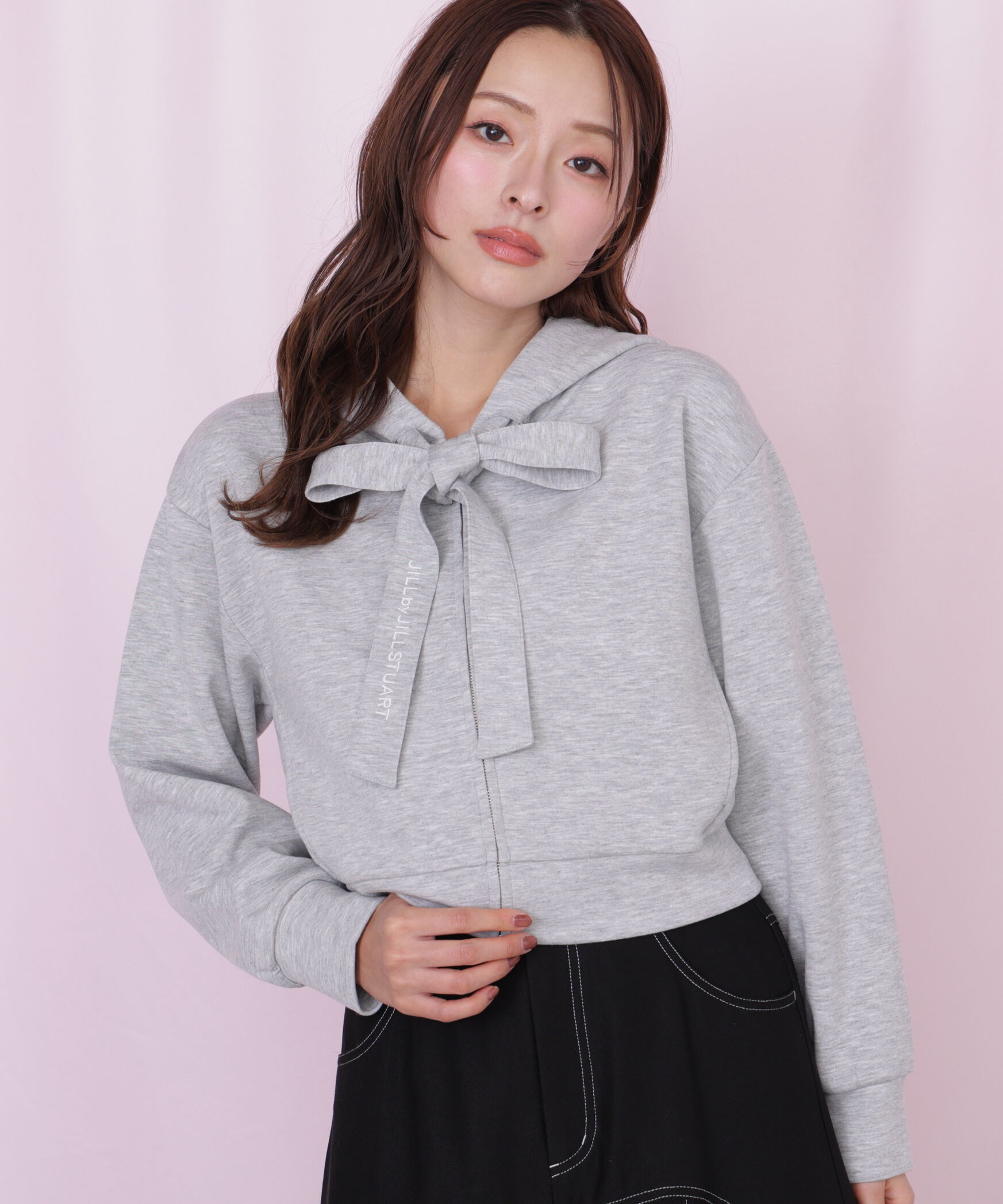  「ビッグリボンパーカー」|Tシャツ・カットソー|グレー