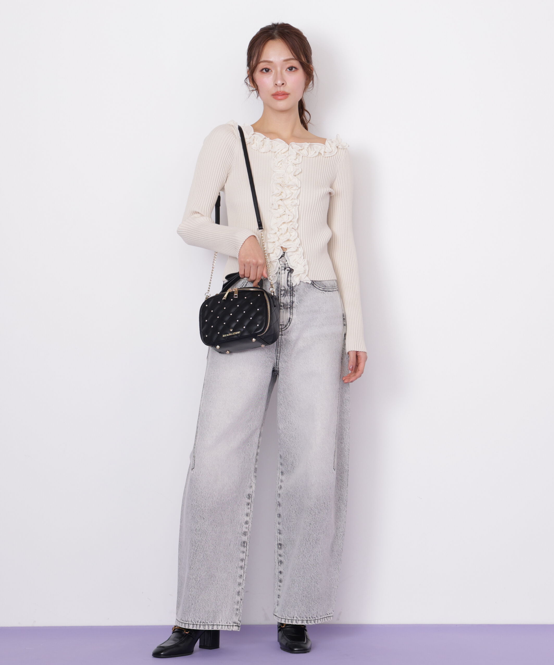  「キルティングビジュースクエアバッグ」|その他|