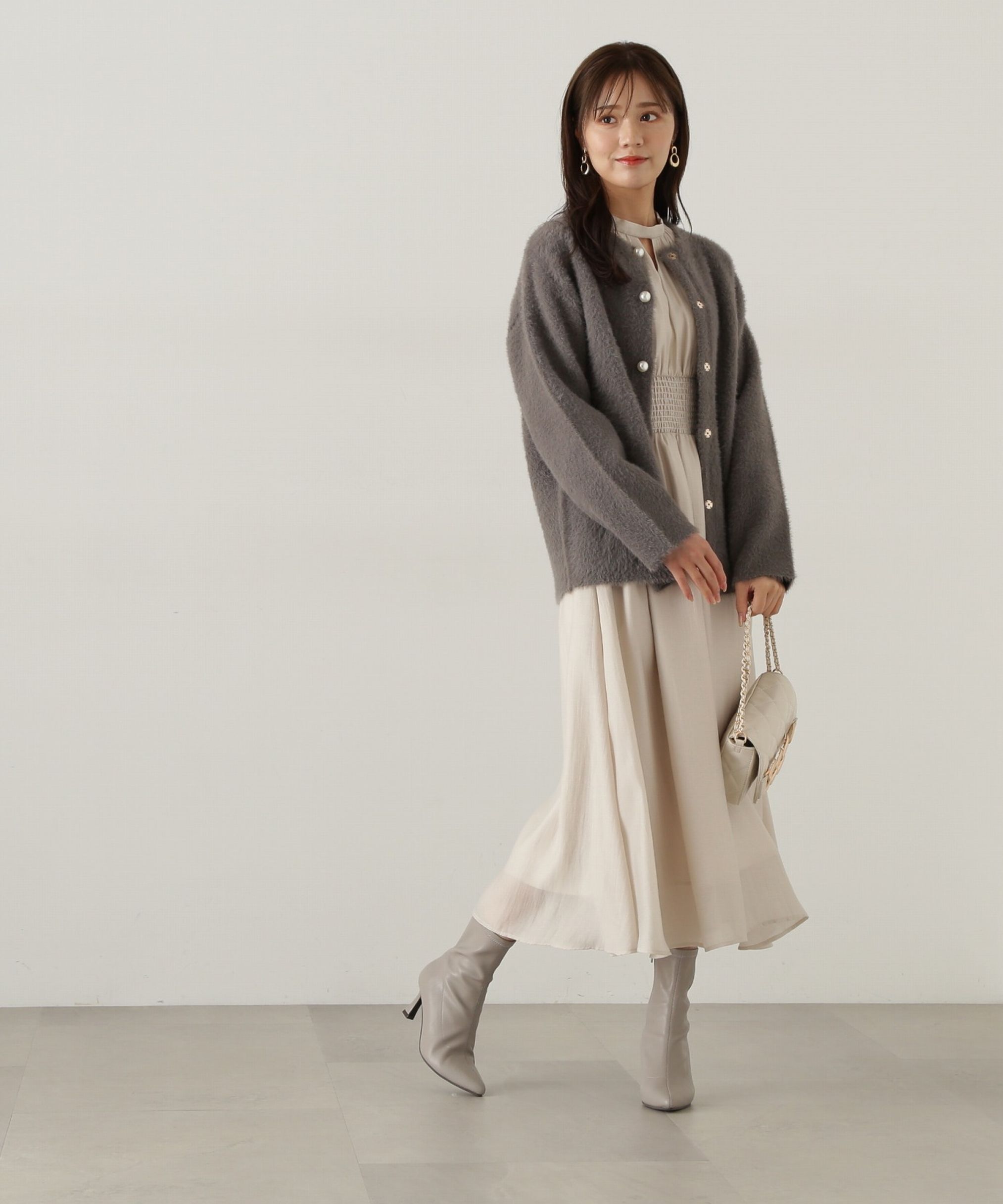 PROPORTION BODY DRESSING「スリーブエンブロイダリーワンピース　24AW」|ワンピース|