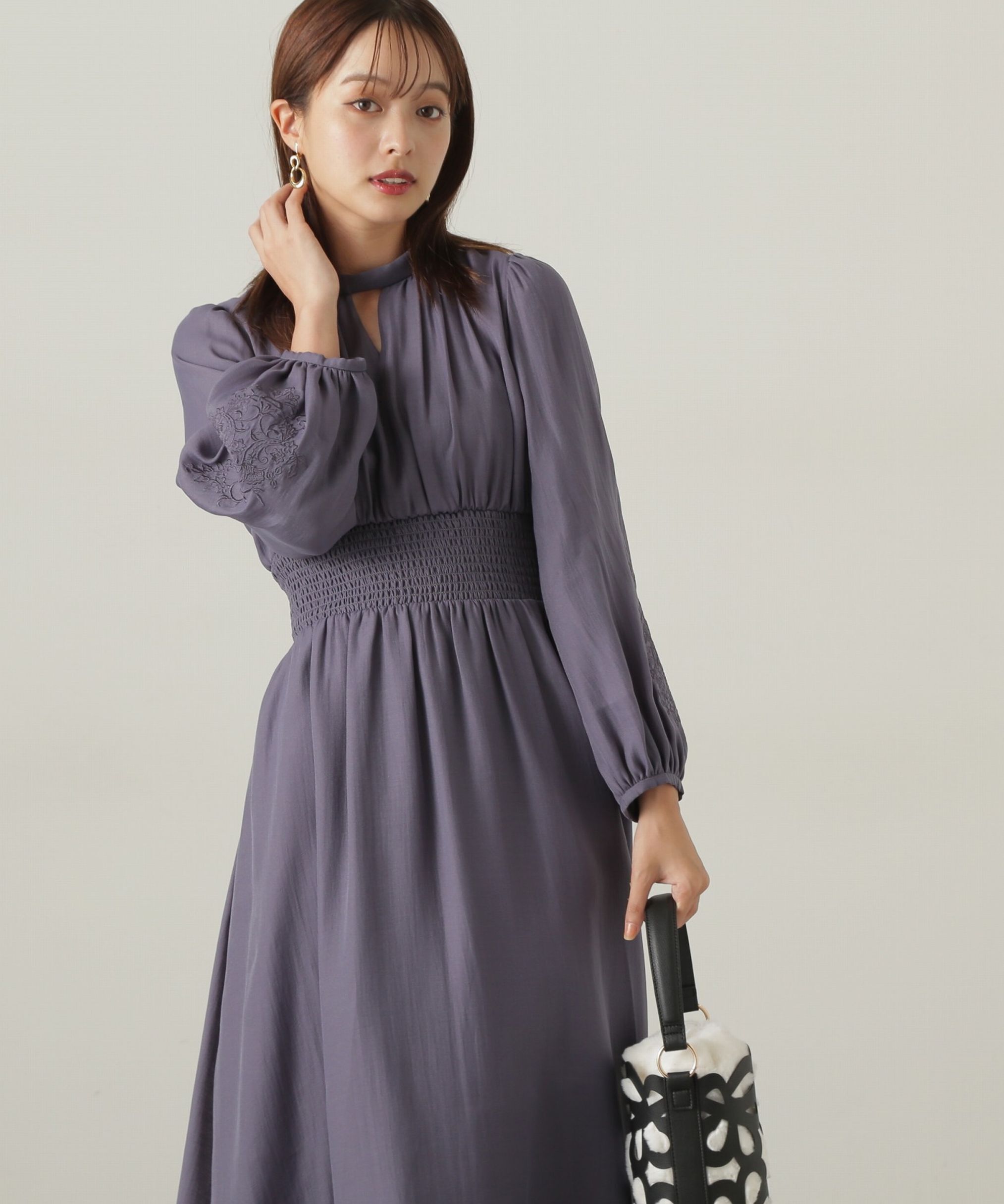 PROPORTION BODY DRESSING「スリーブエンブロイダリーワンピース　24AW」|ワンピース|