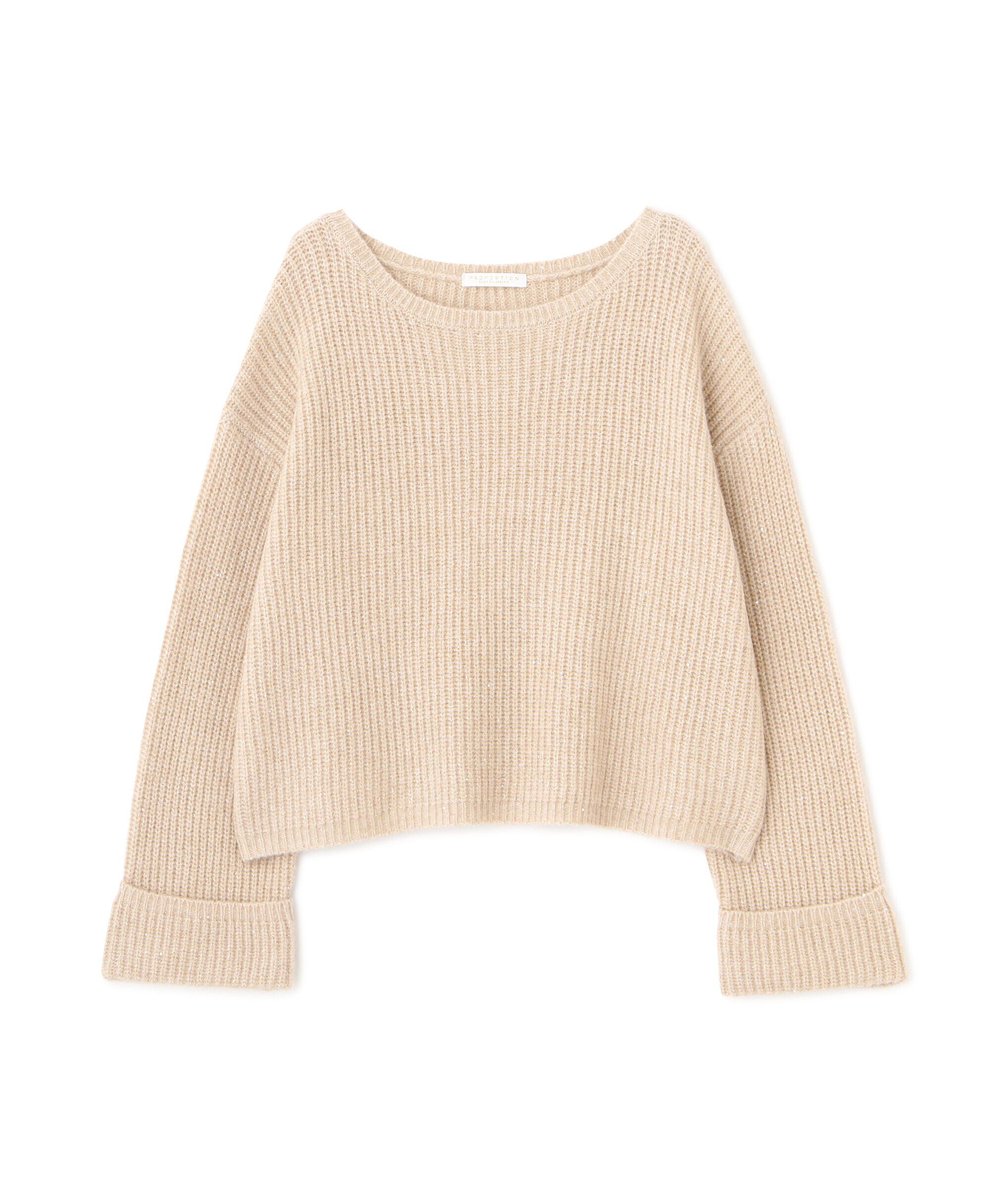 PROPORTION BODY DRESSING「スパンコール畦ニット WEB限定カラー：ブルー　24AW」|ニット・セーター|