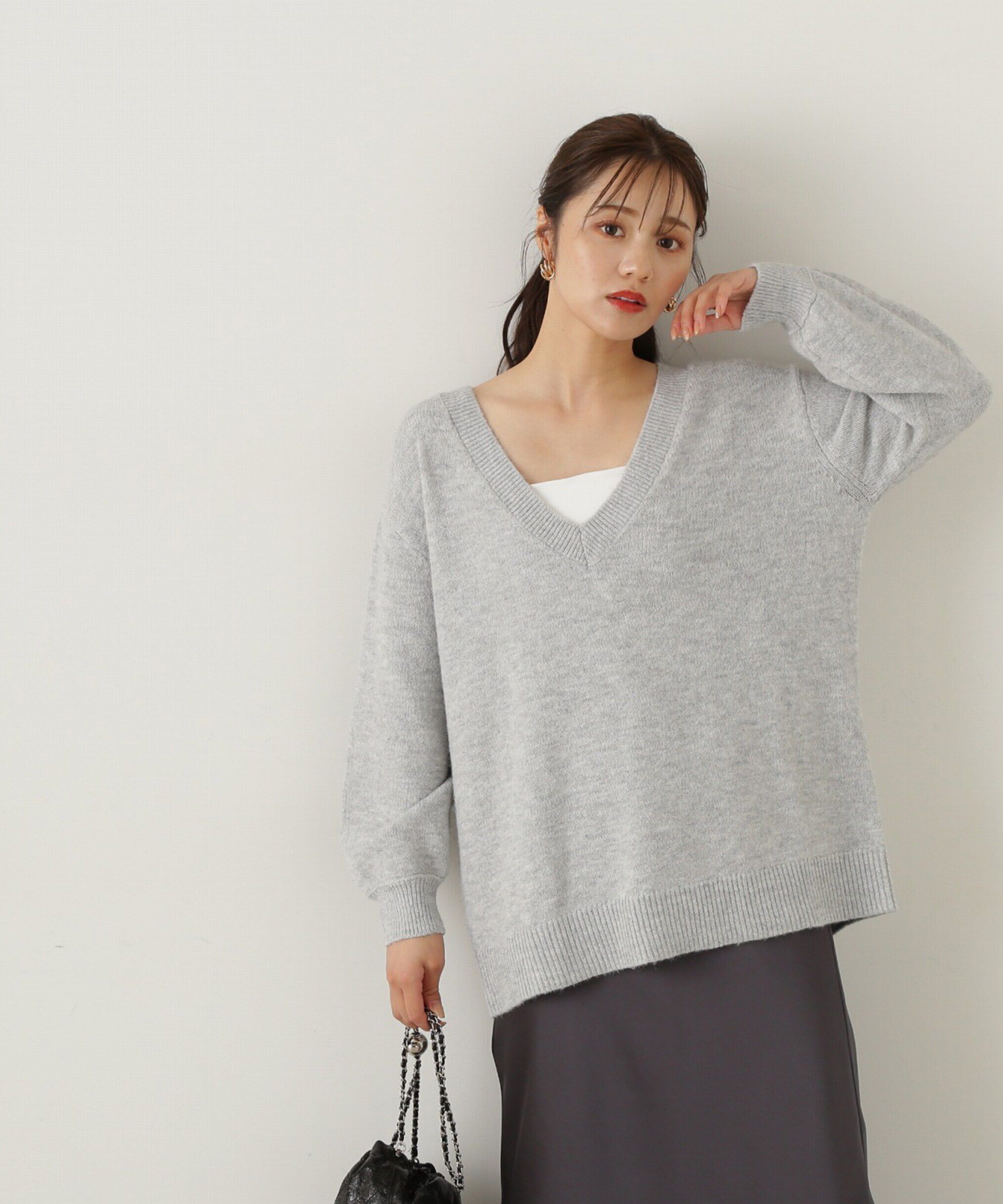 PROPORTION BODY DRESSING「深Vニット　24AW」|ニット・セーター|