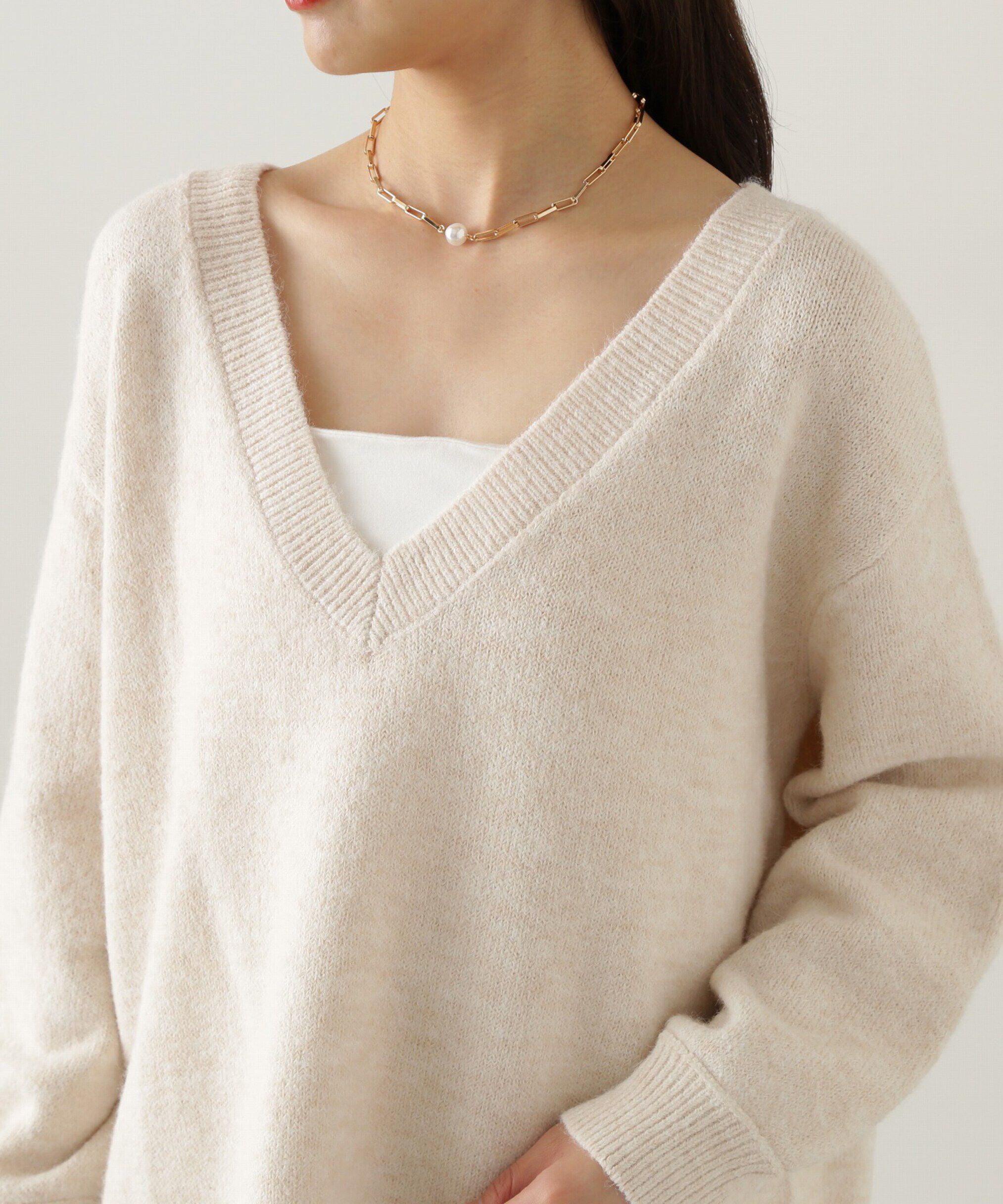 PROPORTION BODY DRESSING「深Vニット　24AW」|ニット・セーター|