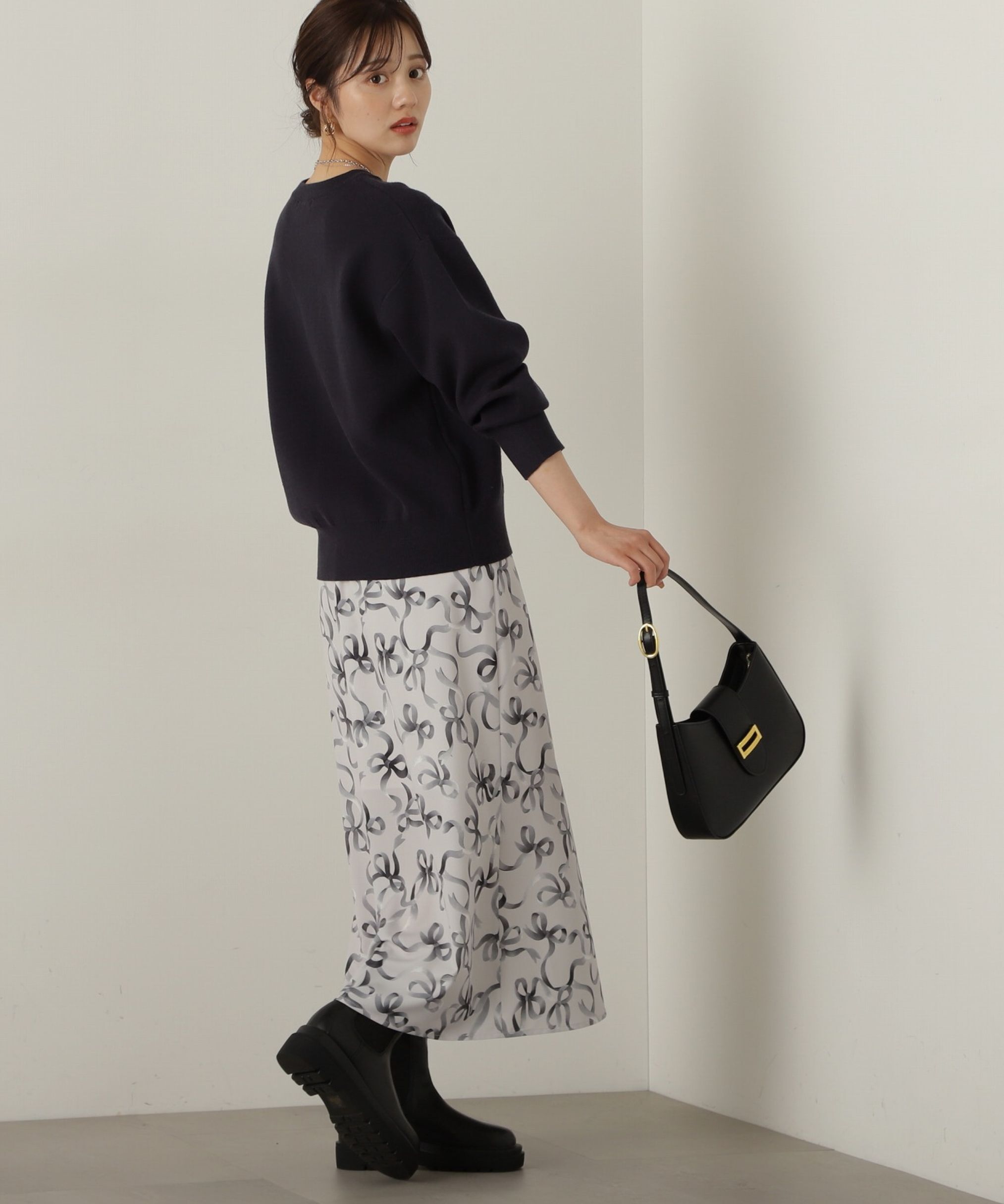 PROPORTION BODY DRESSING「リボン柄ナロースカート　24AW」|スカート|