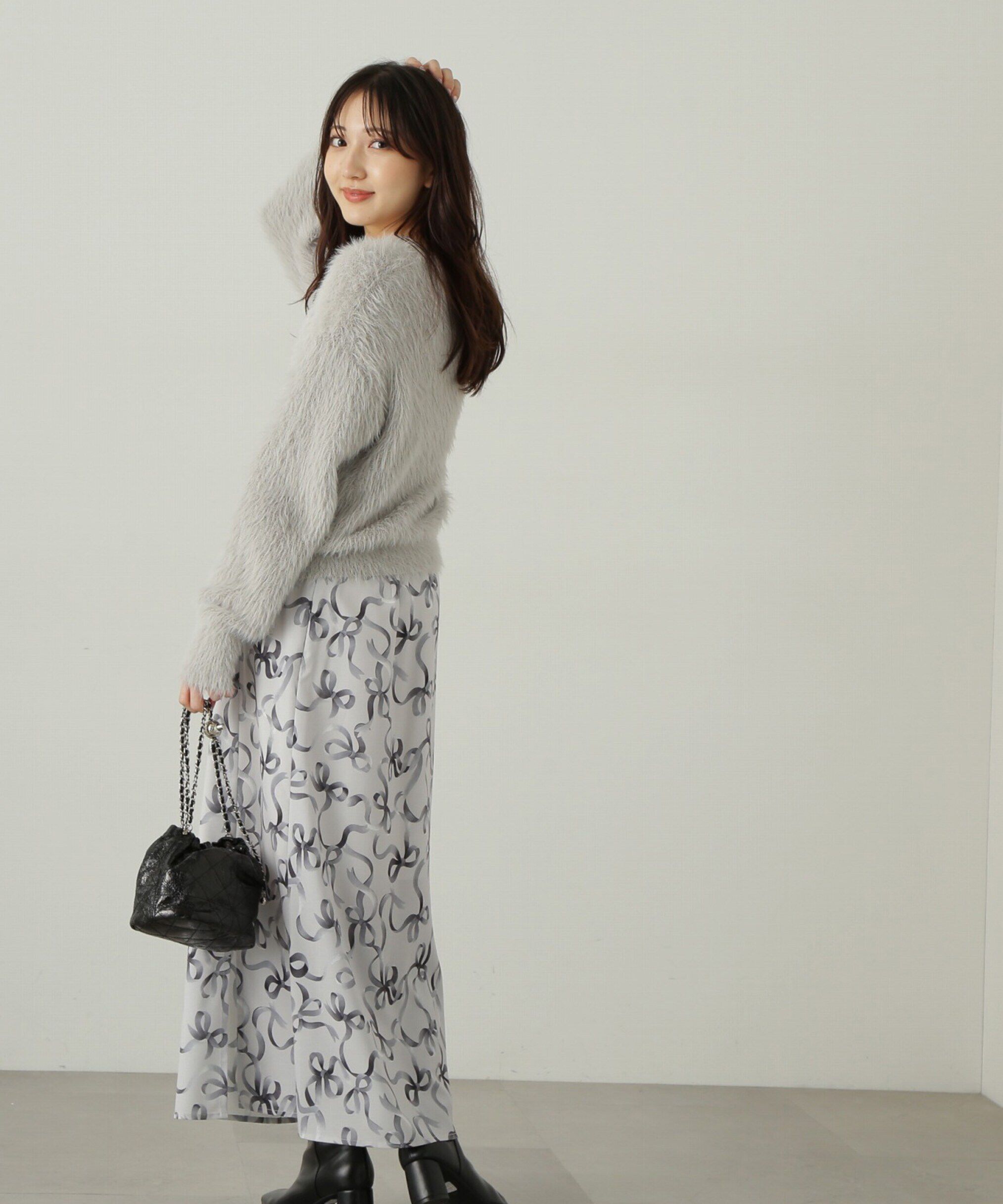 PROPORTION BODY DRESSING「リボン柄ナロースカート　24AW」|スカート|