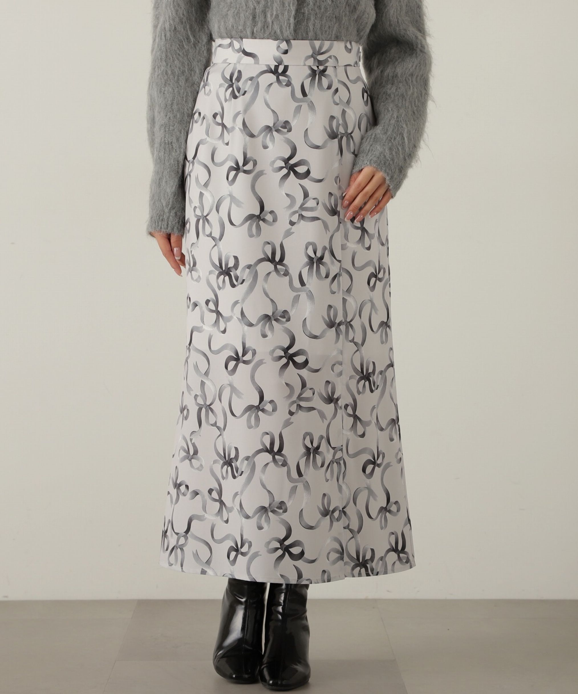 PROPORTION BODY DRESSING「リボン柄ナロースカート　24AW」|スカート|