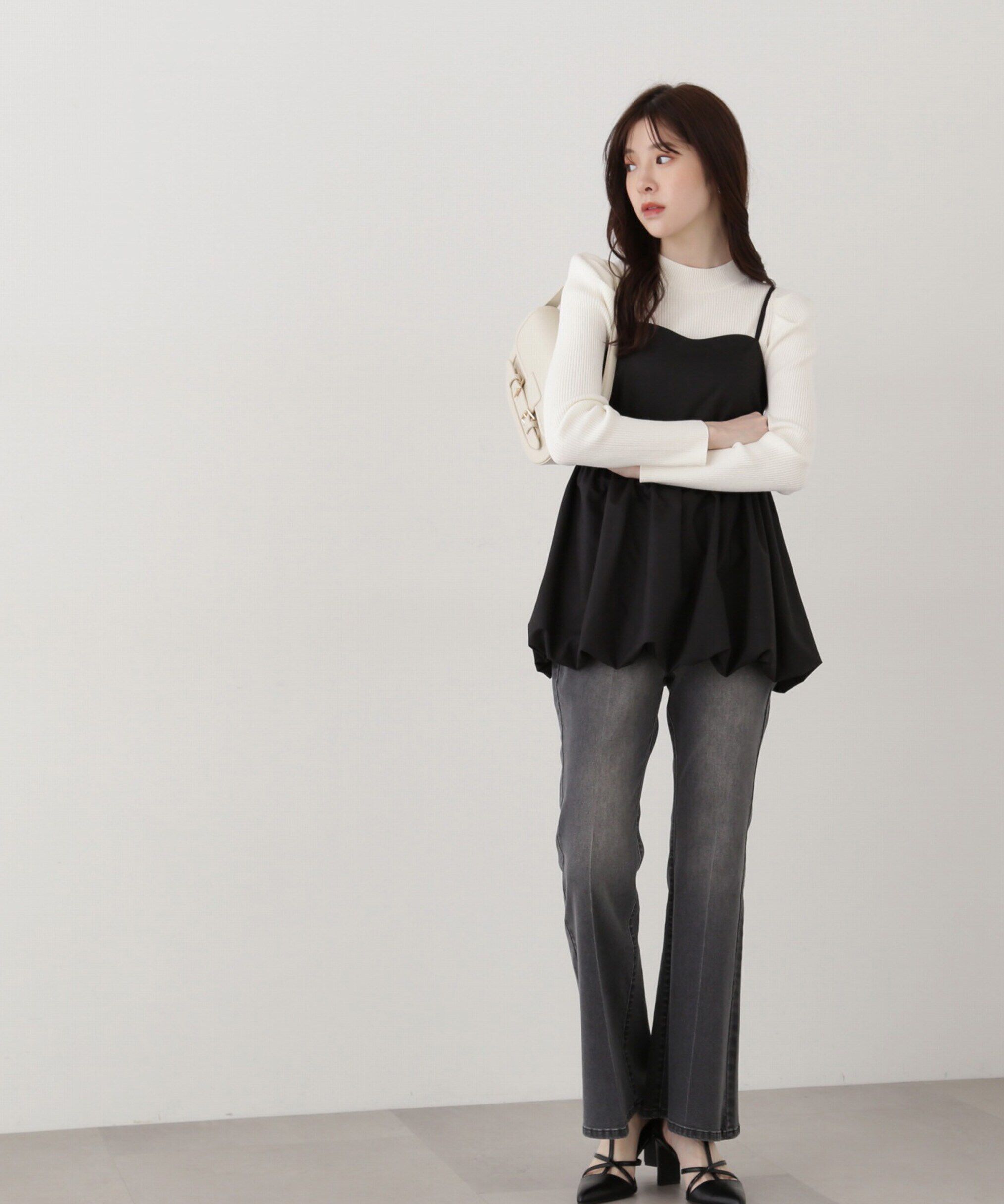 PROPORTION BODY DRESSING「パワーショルダーニット」|ニット・セーター|